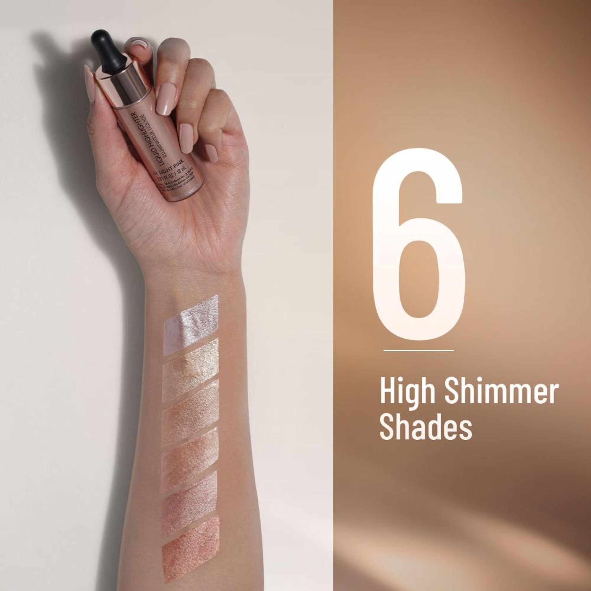 Swiss Beauty Drop and Glow Liquid Highlighter , Shimmer Shine , Dewy Finish - 04 Light Brown