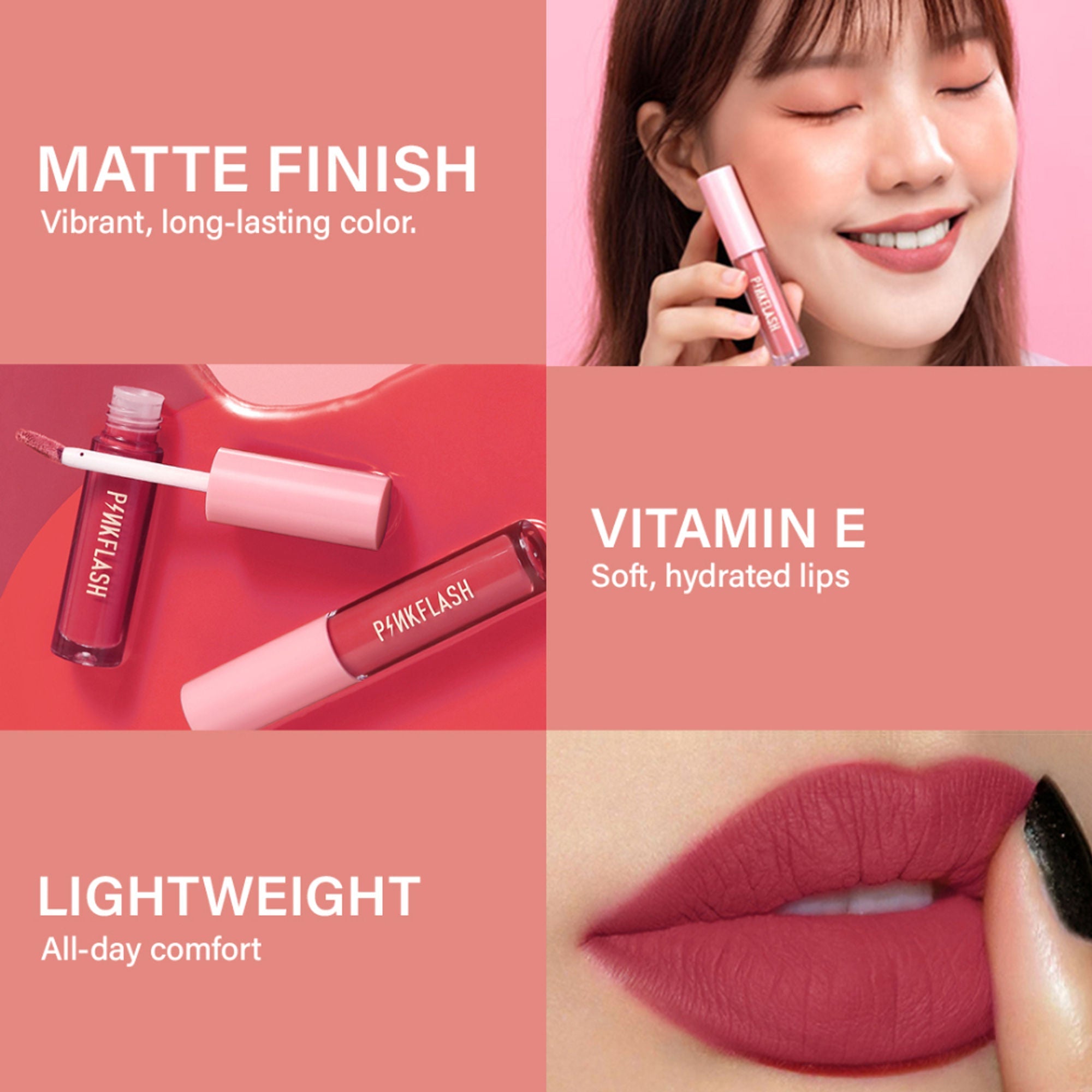 PINKFLASH Melting Matte Lip Cream - N01 Canvas