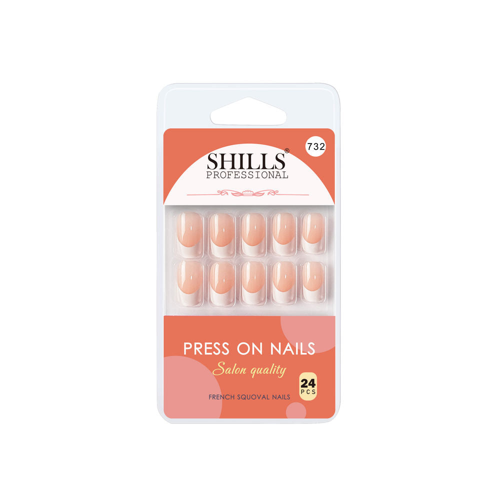Shills Professional Reusable Press On Nails French Square - SPN732