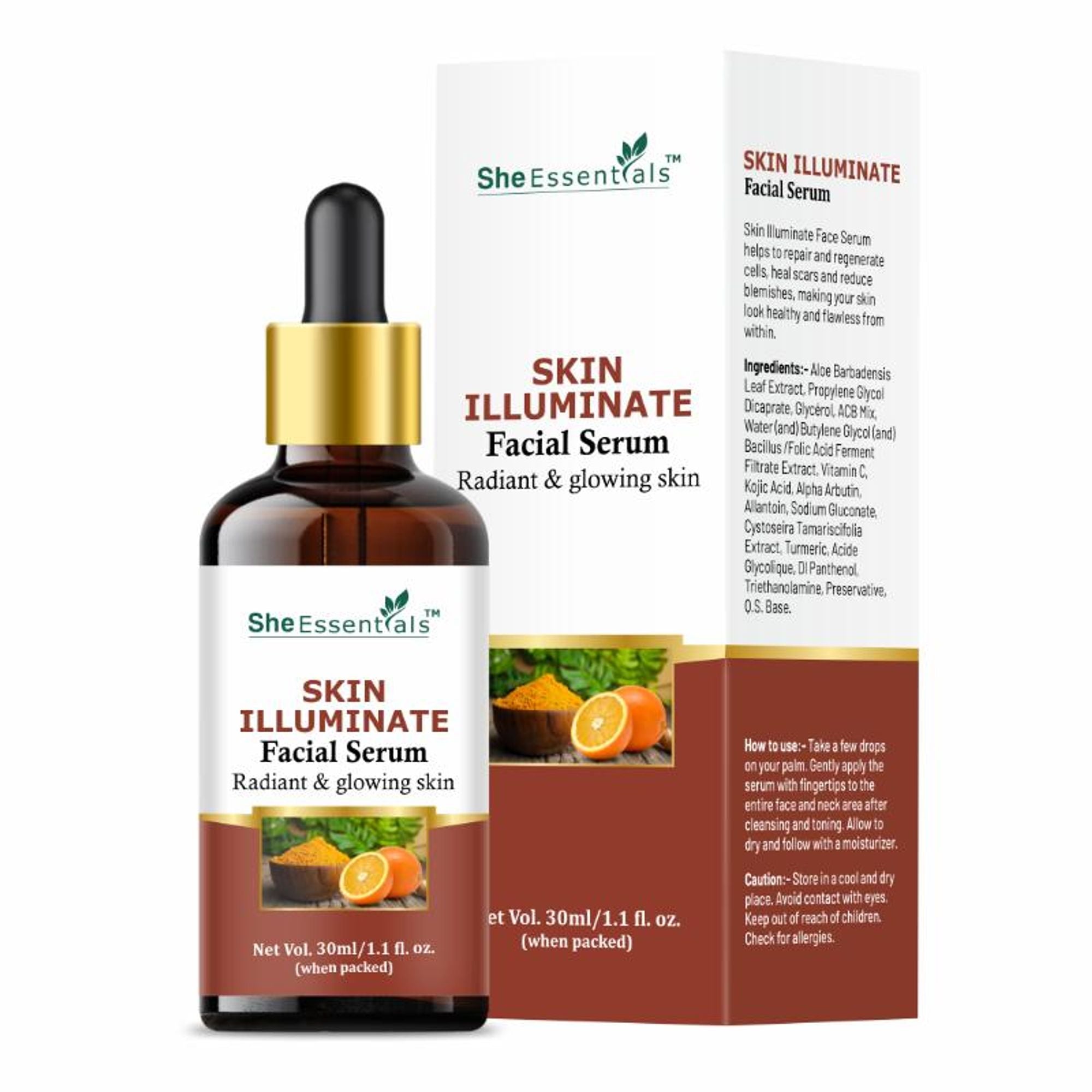 She Essentials Skin Illuminate Face Serum Instantly Illuminates Skin All Types Of Skin