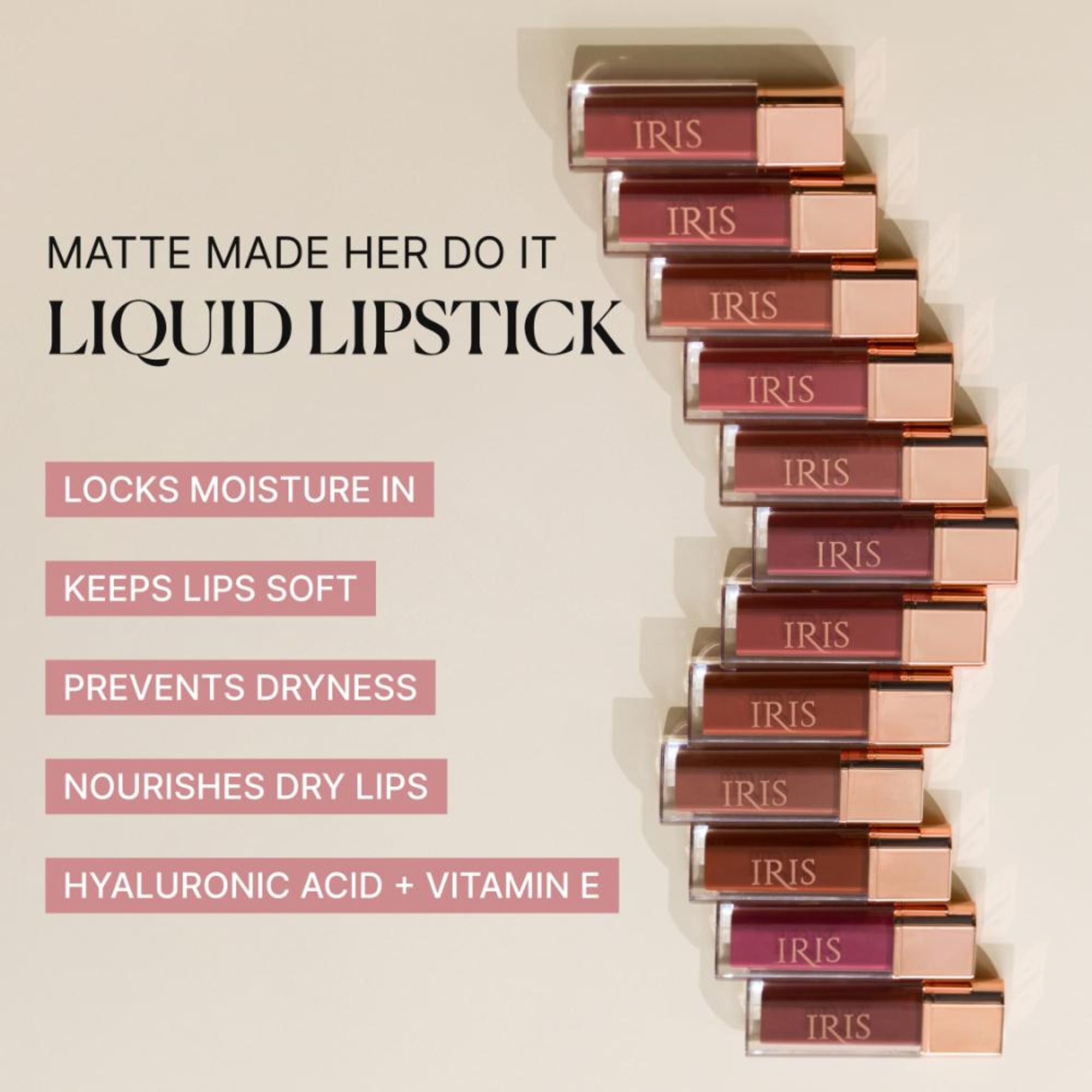 IRIS COSMETICS Matte Made Her Do It Liquid Lipstick - Warm Terracotta