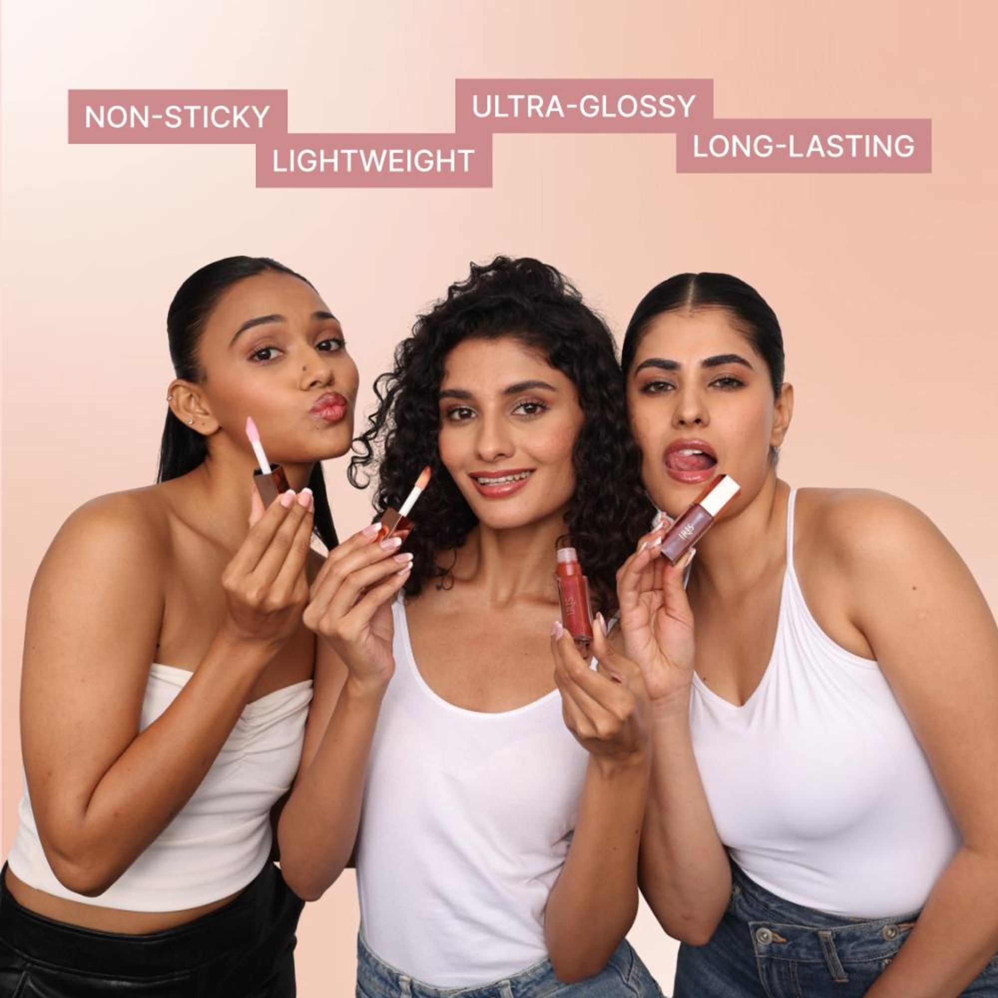 IRIS COSMETICS Talk Glossy To Me! Shimmer Lip Gloss - Light Pink With Iridescent Shimmer