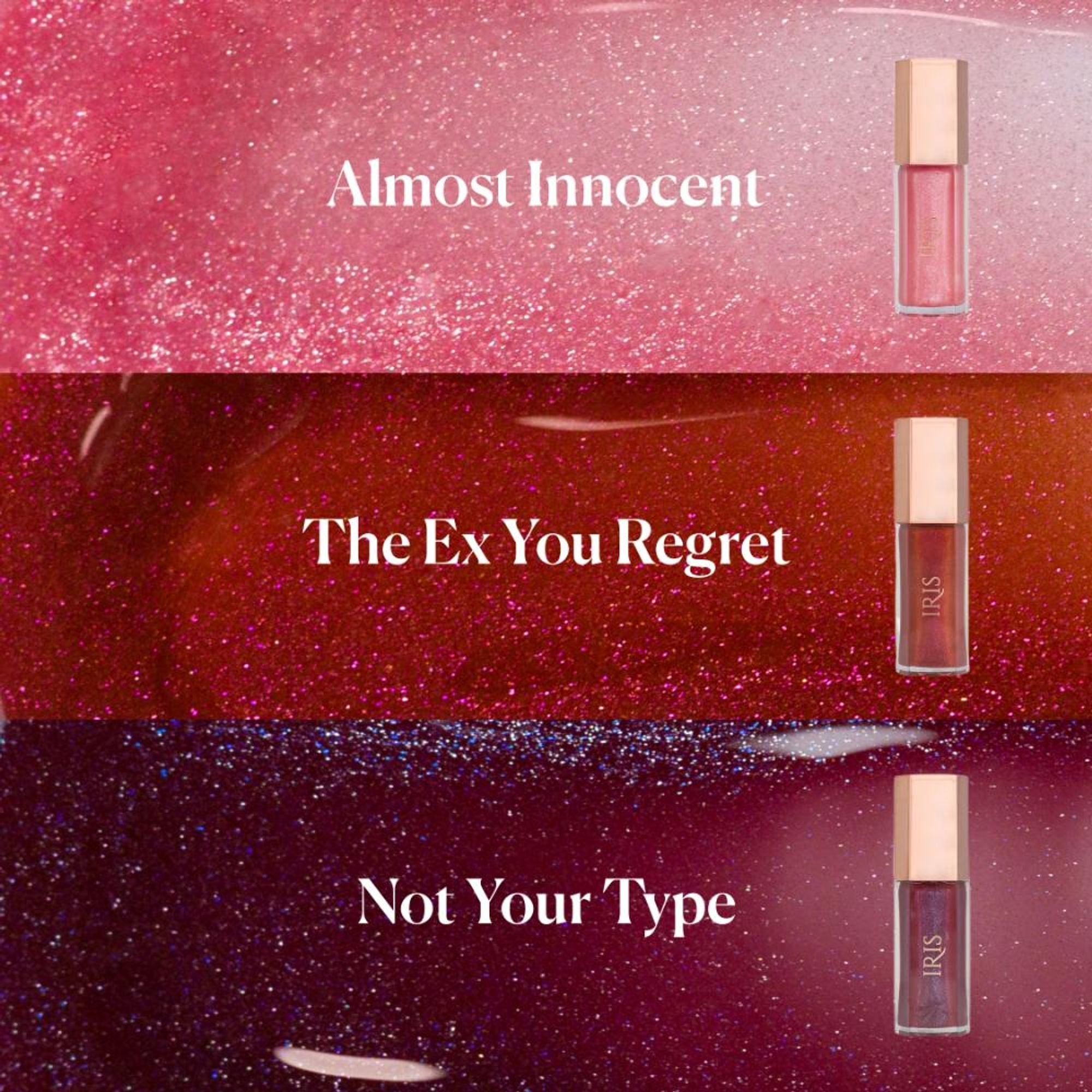 IRIS COSMETICS Talk Glossy To Me! Shimmer Lip Gloss - Light Pink With Iridescent Shimmer