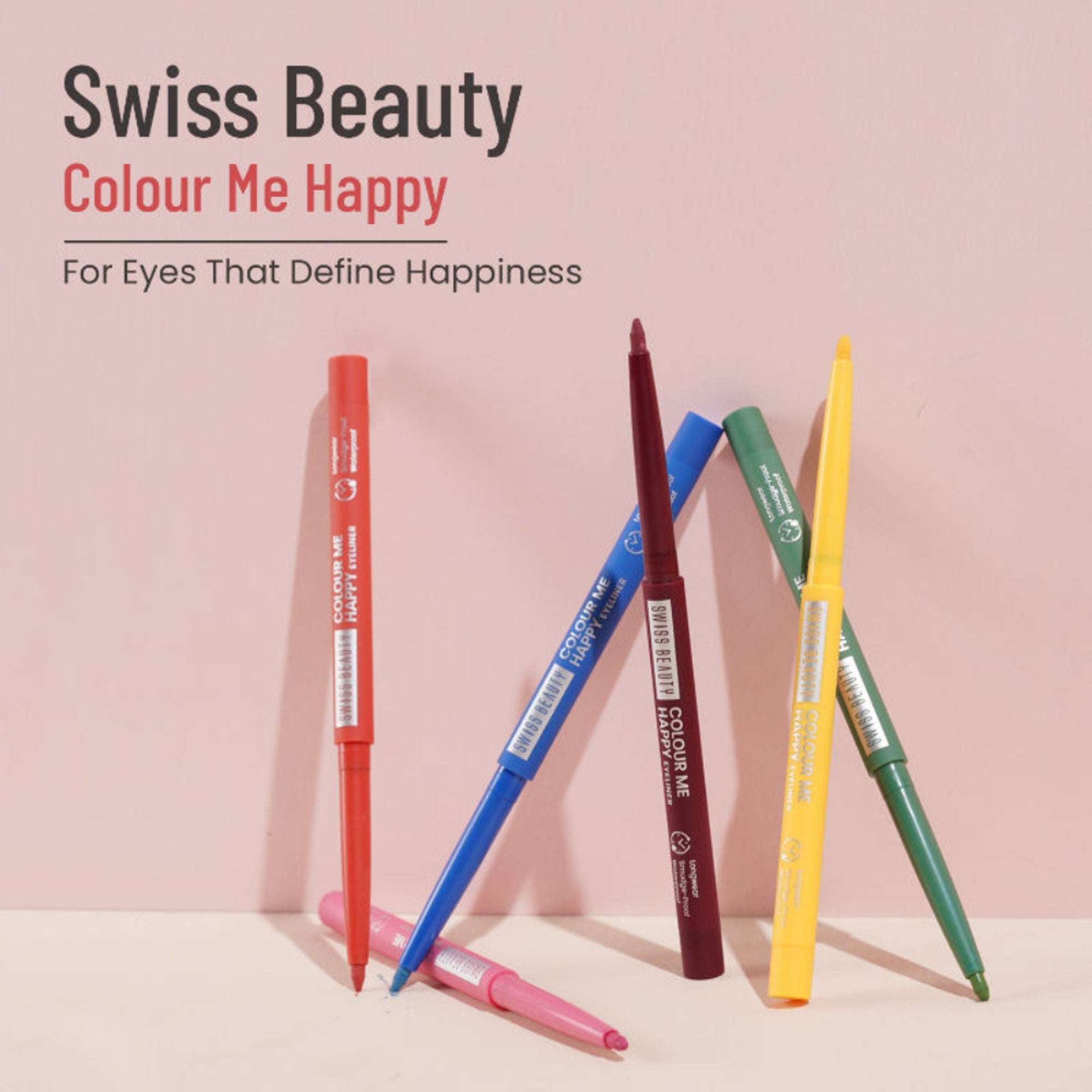 Swiss Beauty Colour Me Happy Eyeliner - Pink Alperose