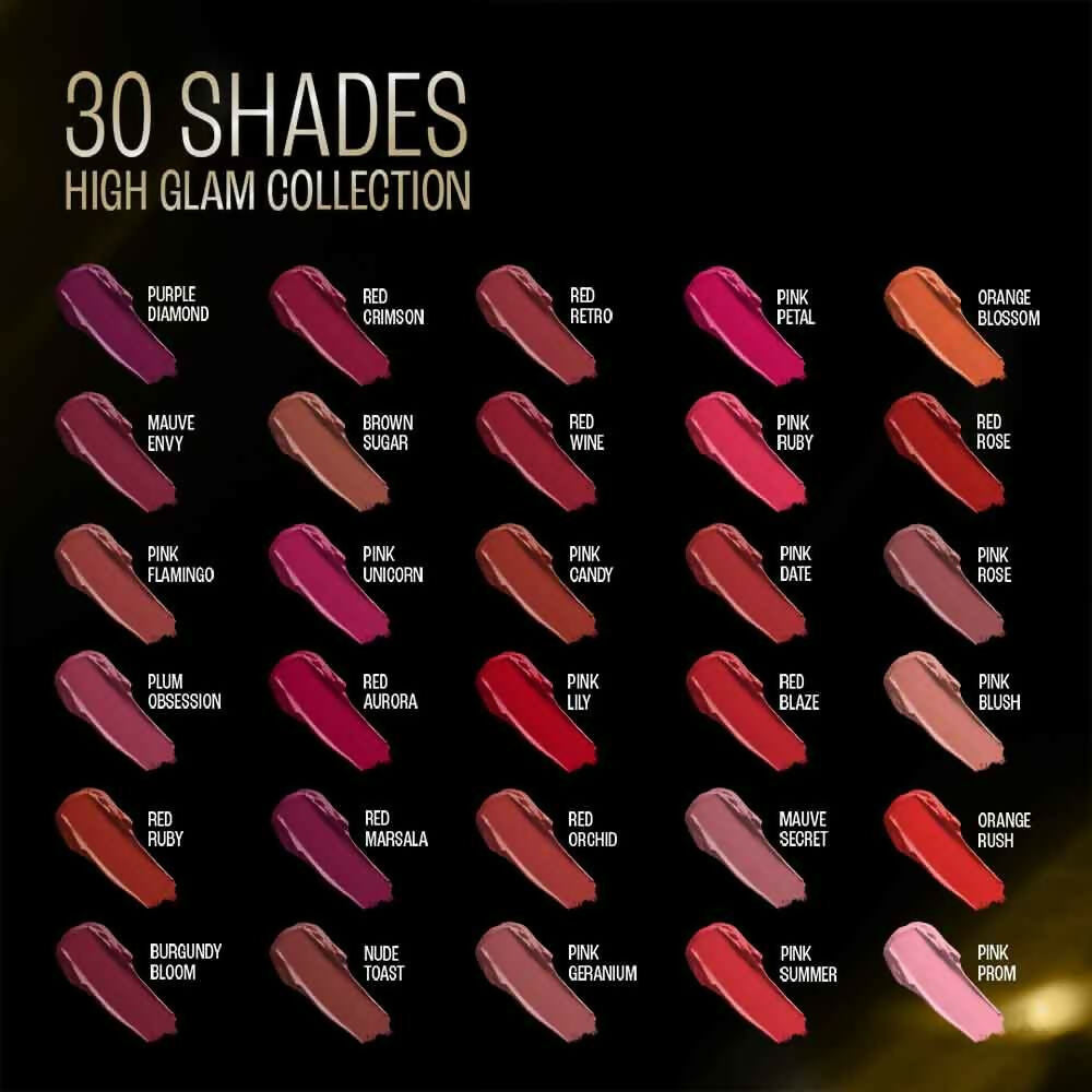 Lakme Forever Matte Lipstick, Made With French Rose Oil Extracts - Red Orchid