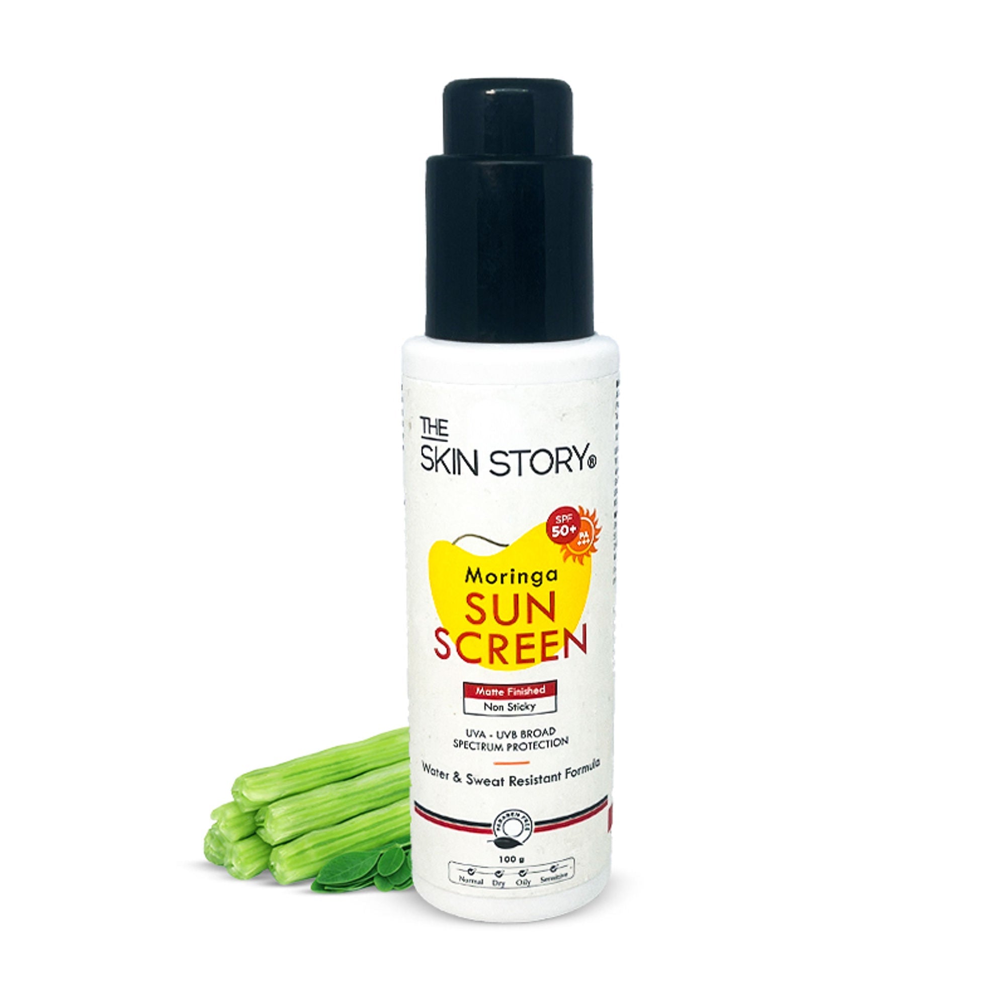 The Skin Story Moringa Face Sunscreen SPF 50+ PA+++ For Detan