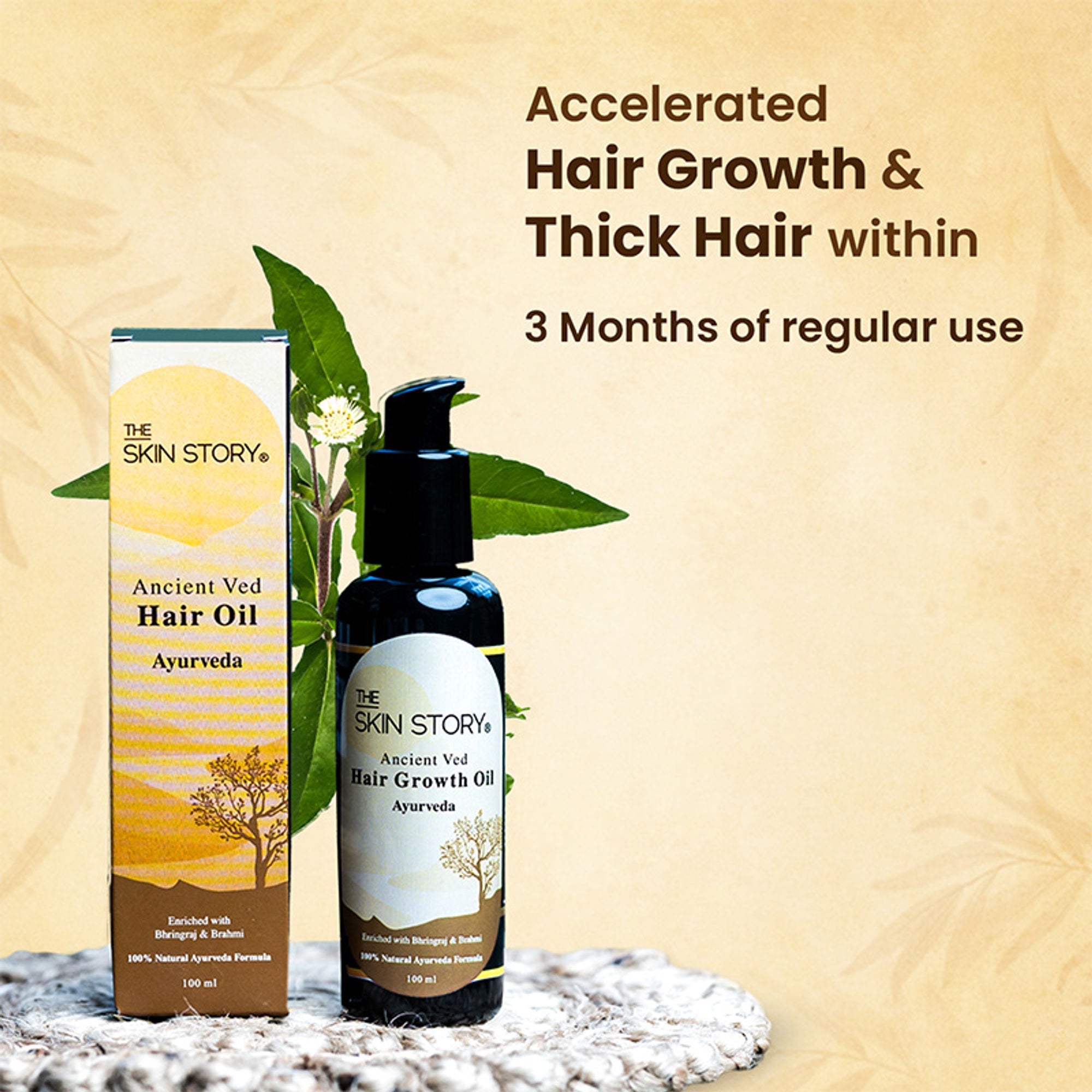 The Skin Story 100% Natural Ayurvedic Hair Oil For Hair Growth