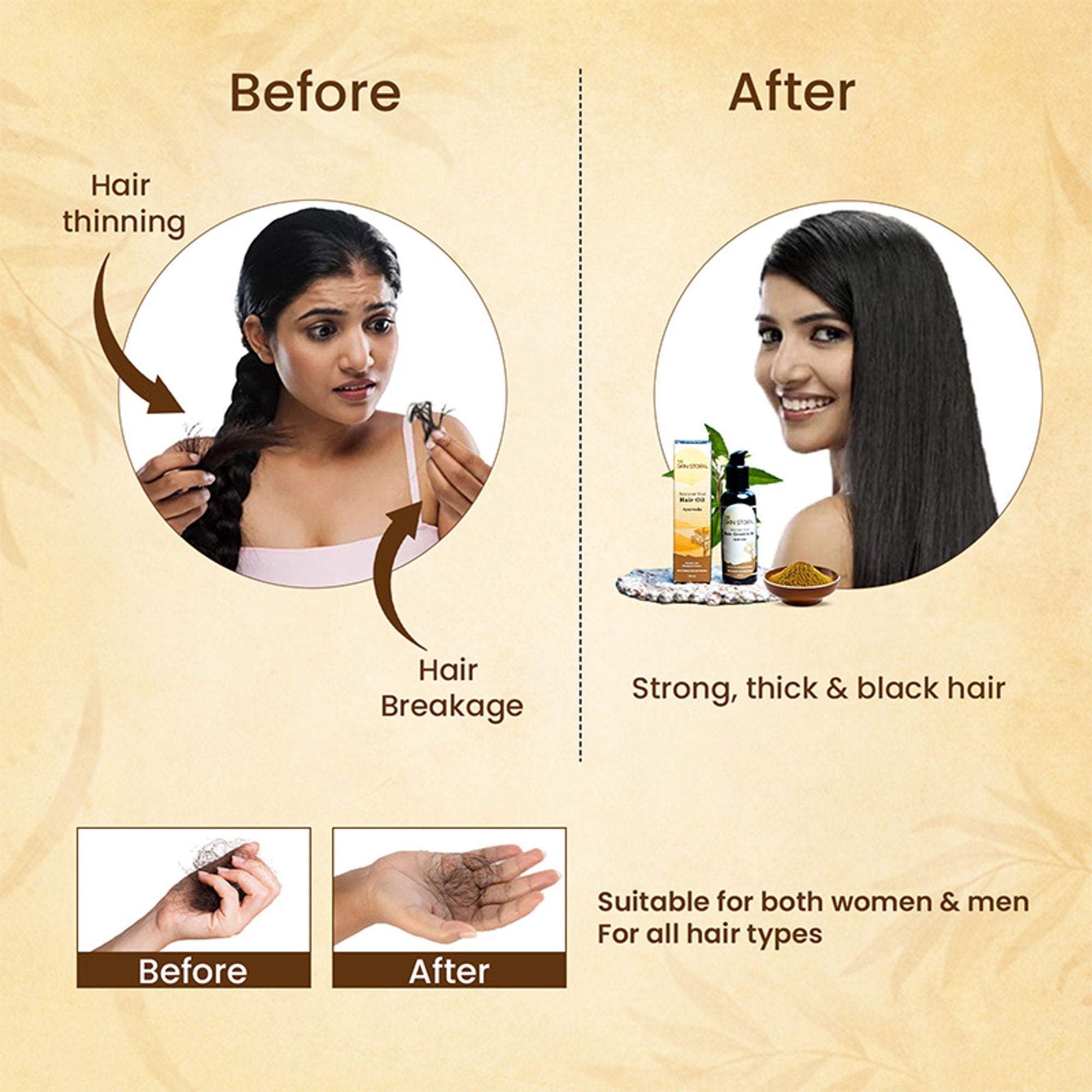 The Skin Story 100% Natural Ayurvedic Hair Oil For Hair Growth
