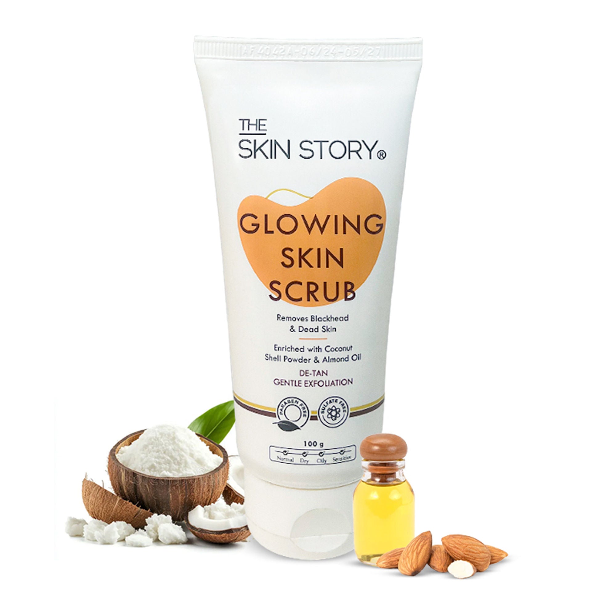 The Skin Story Gentle Detan Face Scrub Exfoliate Dead Skin Remove Blackheads Dark Spots Pigmentation
