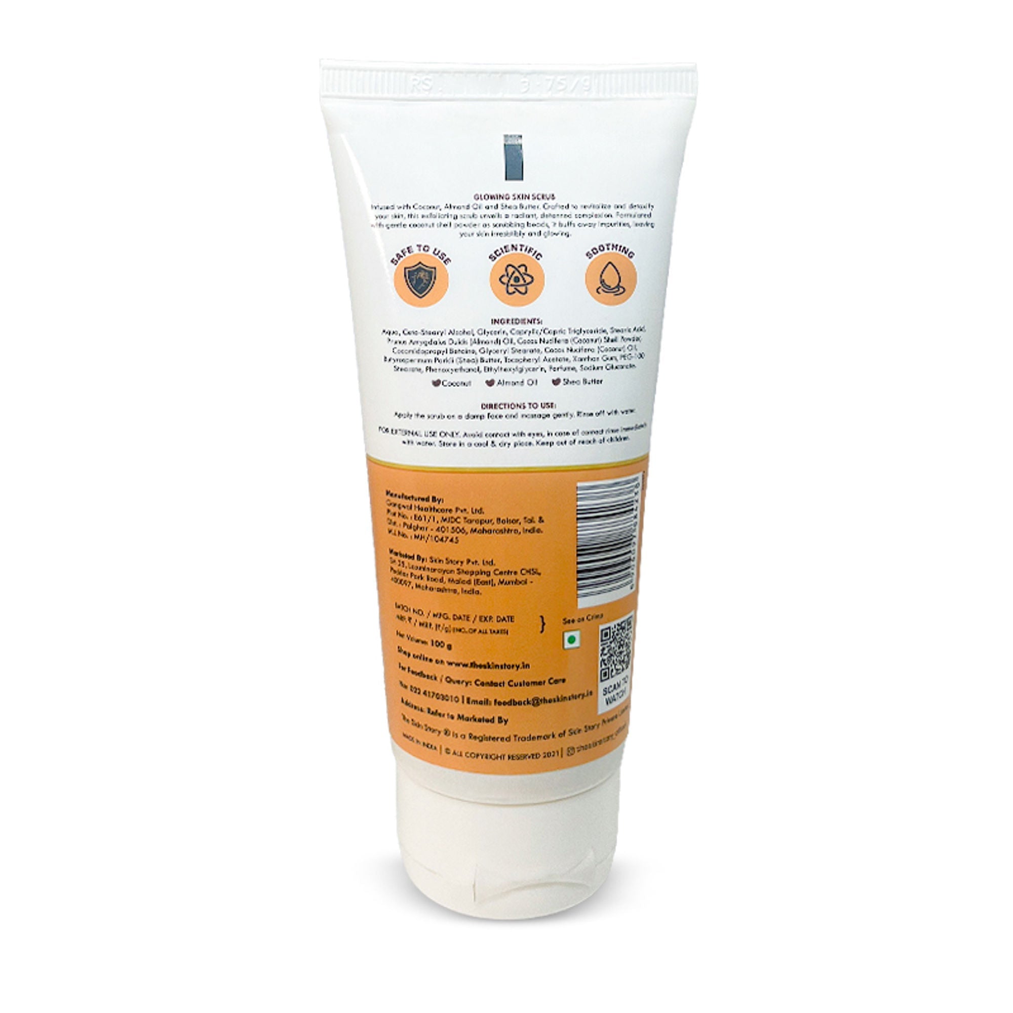 The Skin Story Gentle Detan Face Scrub Exfoliate Dead Skin Remove Blackheads Dark Spots Pigmentation