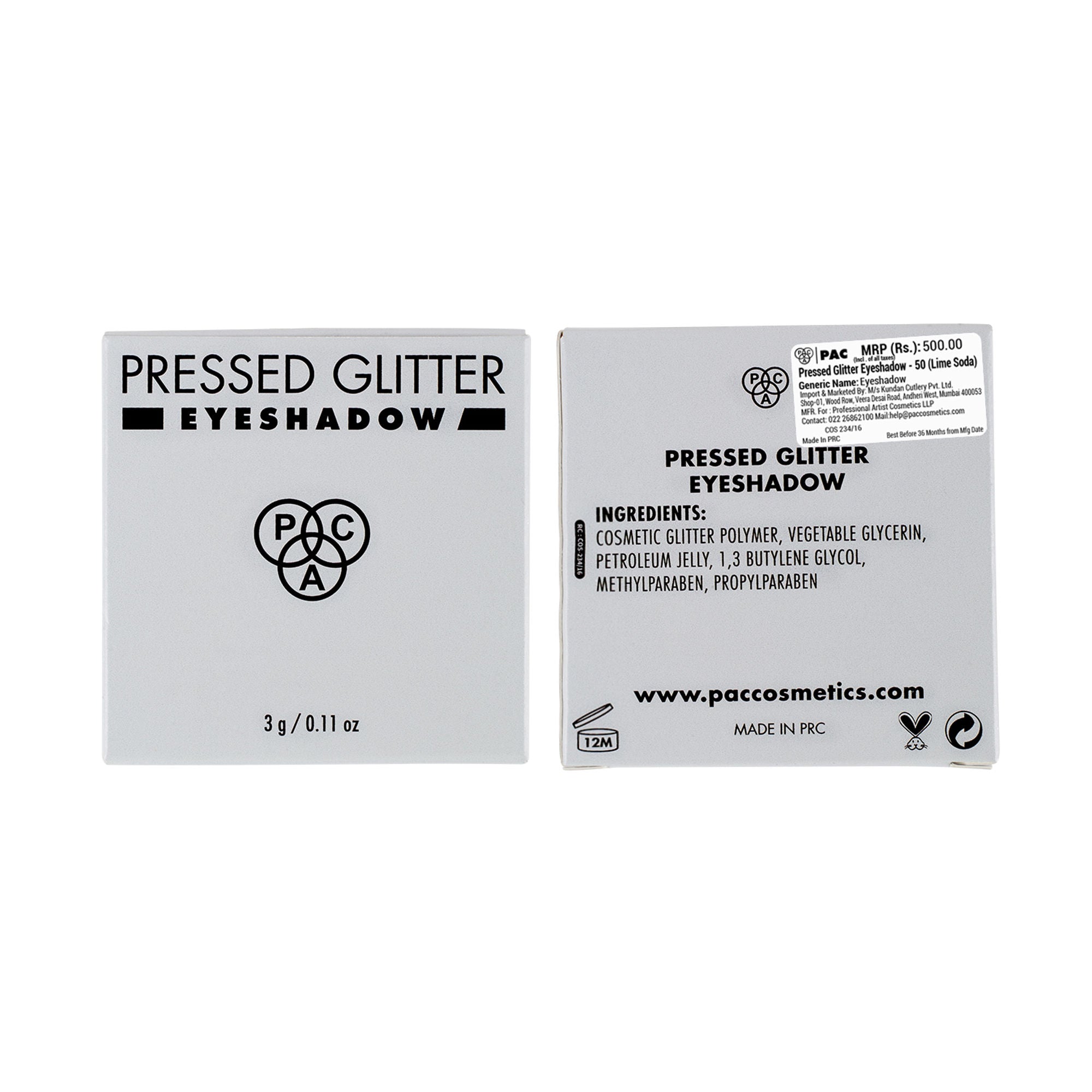 PAC Studio Pressed Glitter Eyeshadow - 50 Lime Soda