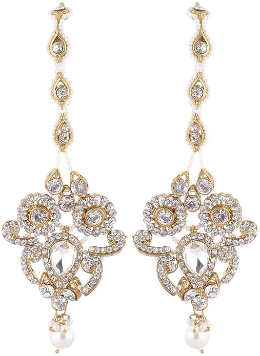 Tehzeeb Creation Traditional 18k Gold Plated Designer Multi Color Dulhan Choker Kundan Bridal Set thz486