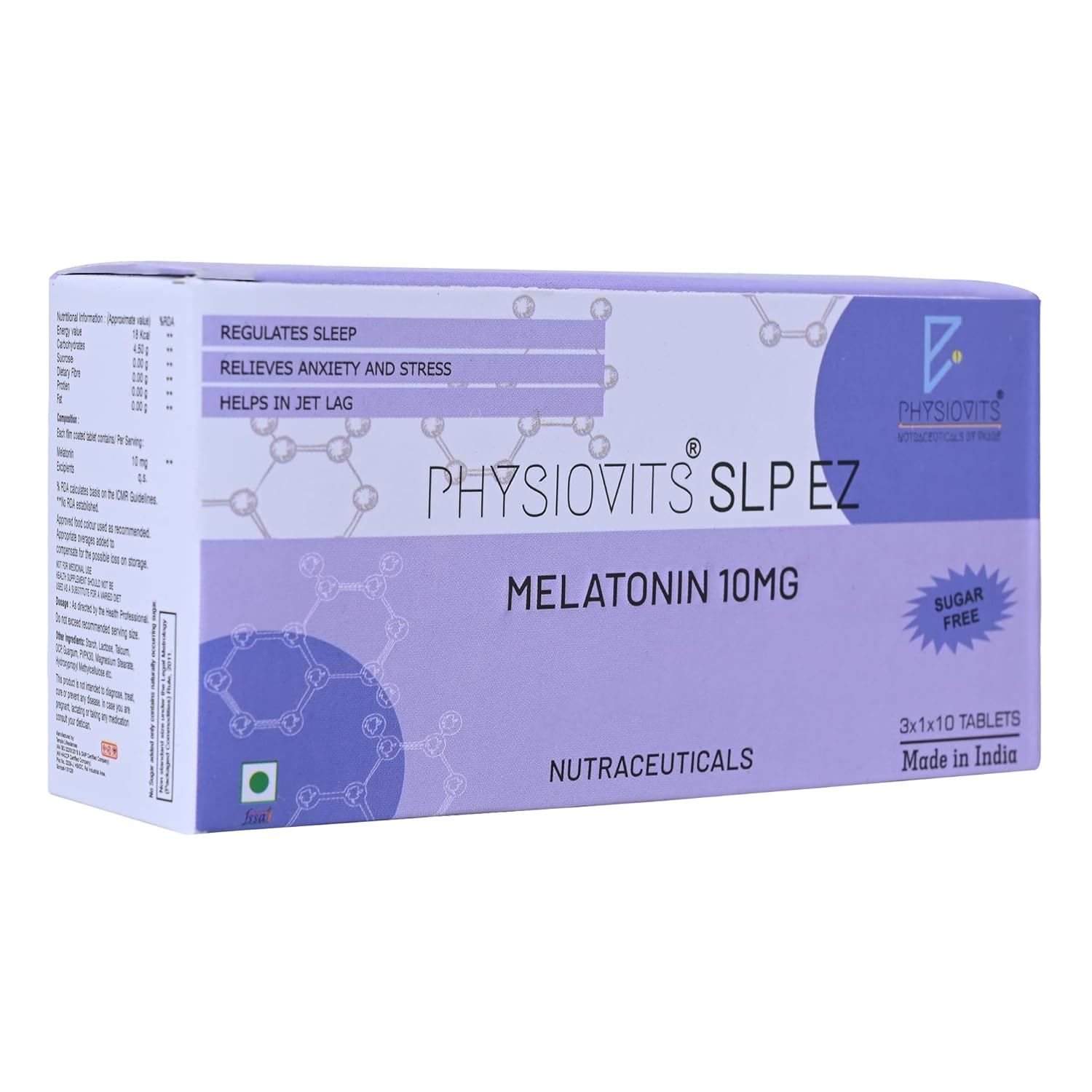 Physiovits SLP EZ Regulates Sleep - Melatonin-10mg