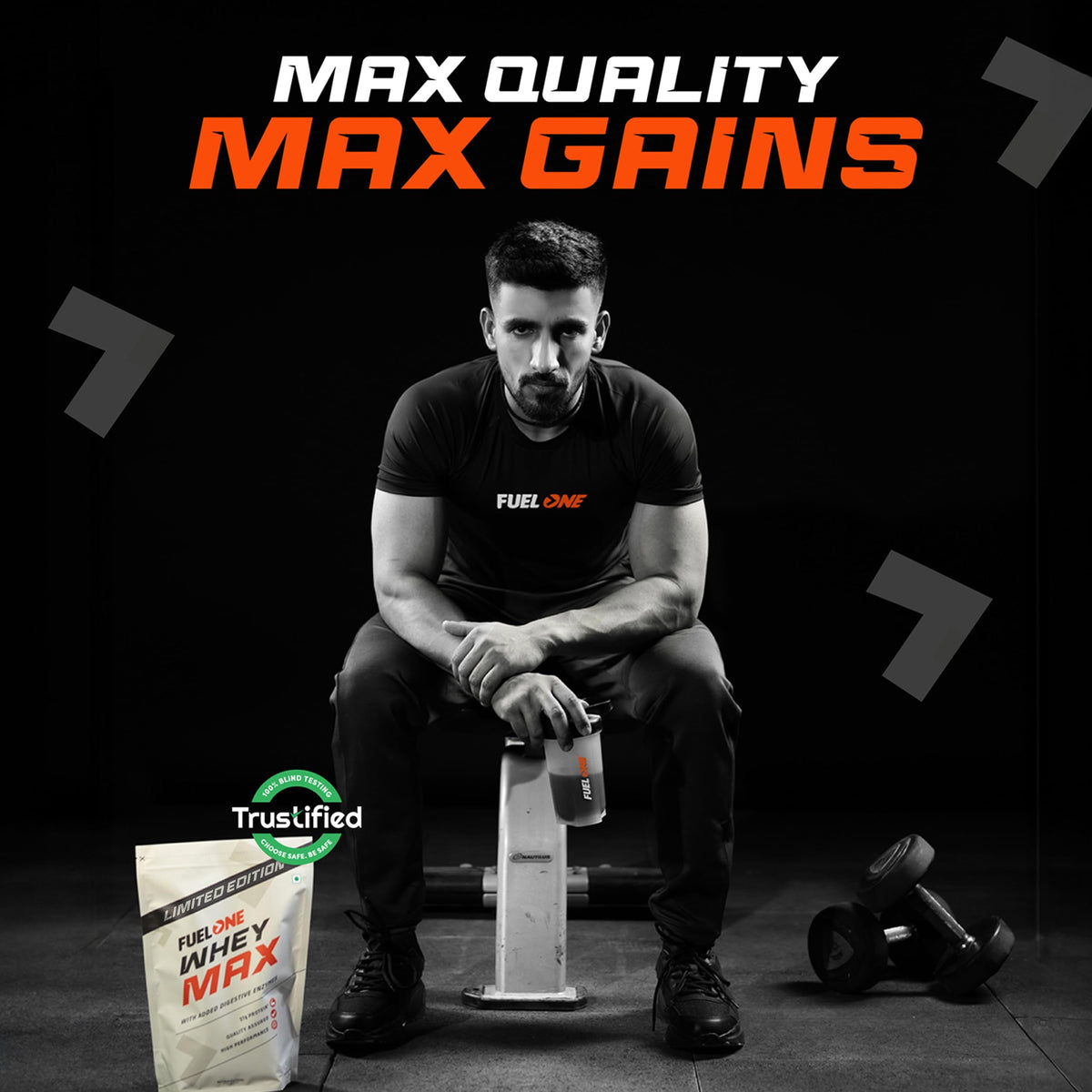 Fuelone Whey Max Protein - Rich Chocolate & Cold Coffee