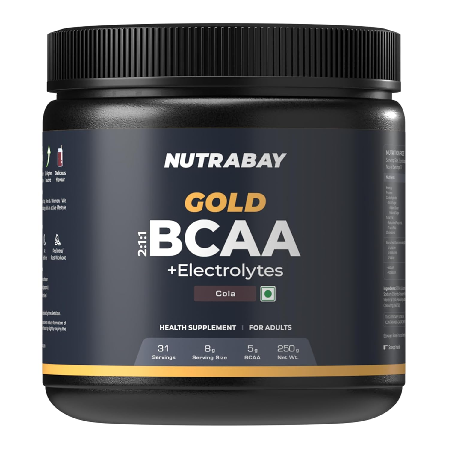 Nutrabay Gold BCAA 2:1:1 with Electrolytes - Cola