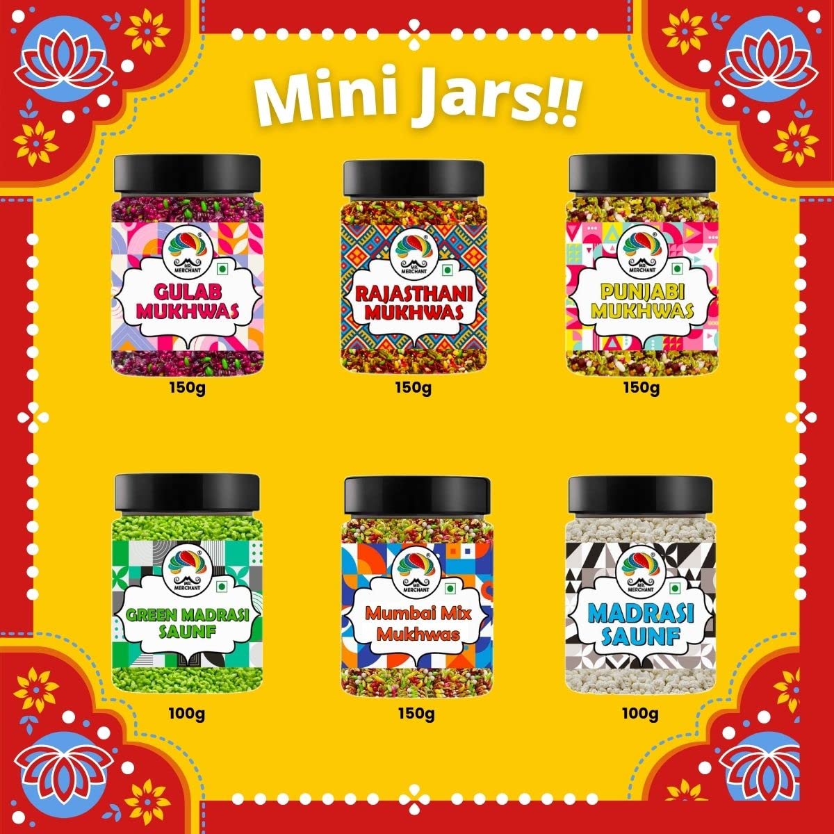 Mr. Merchant Mukhwas Mouth Freshener Trial Pack Combo (Pack of 6)