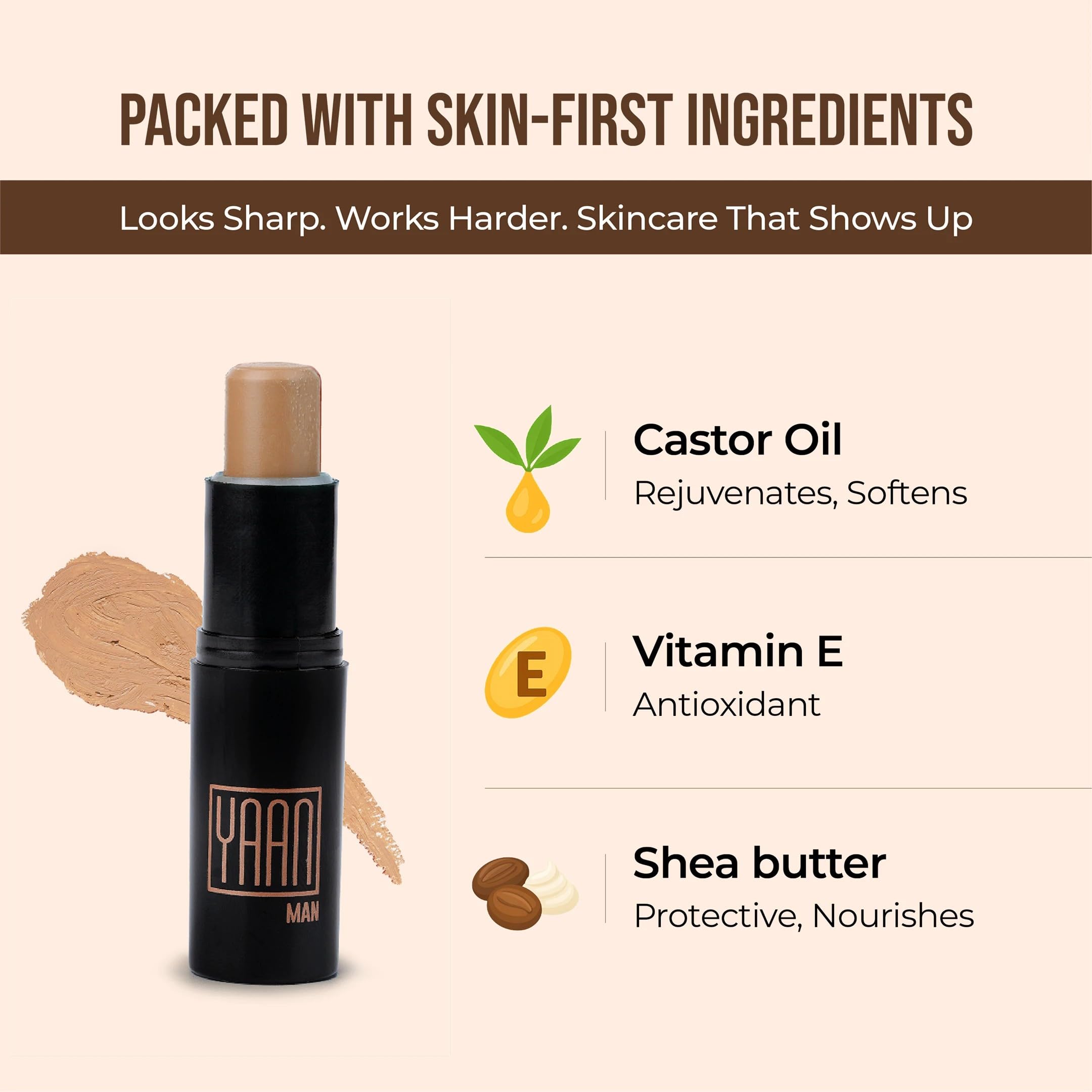 YAAN MAN Natural Concealer For Men - Light Shade