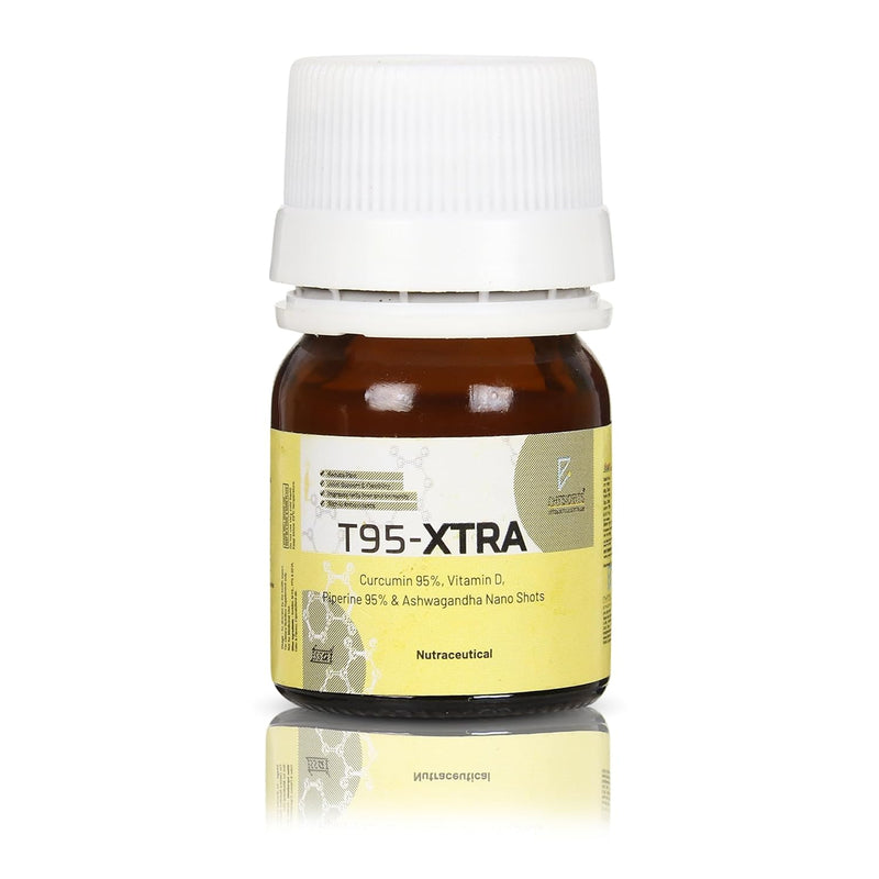 Physiovits T95-Xtra Curcumin 95%, Vit D, Piperine 95% & Ashwagandha Nano Shots