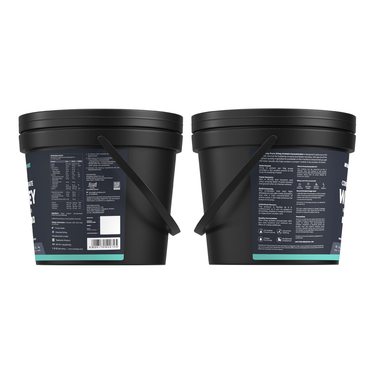 Nutrabay Concentrate Whey Protein Powder – Unflavoured