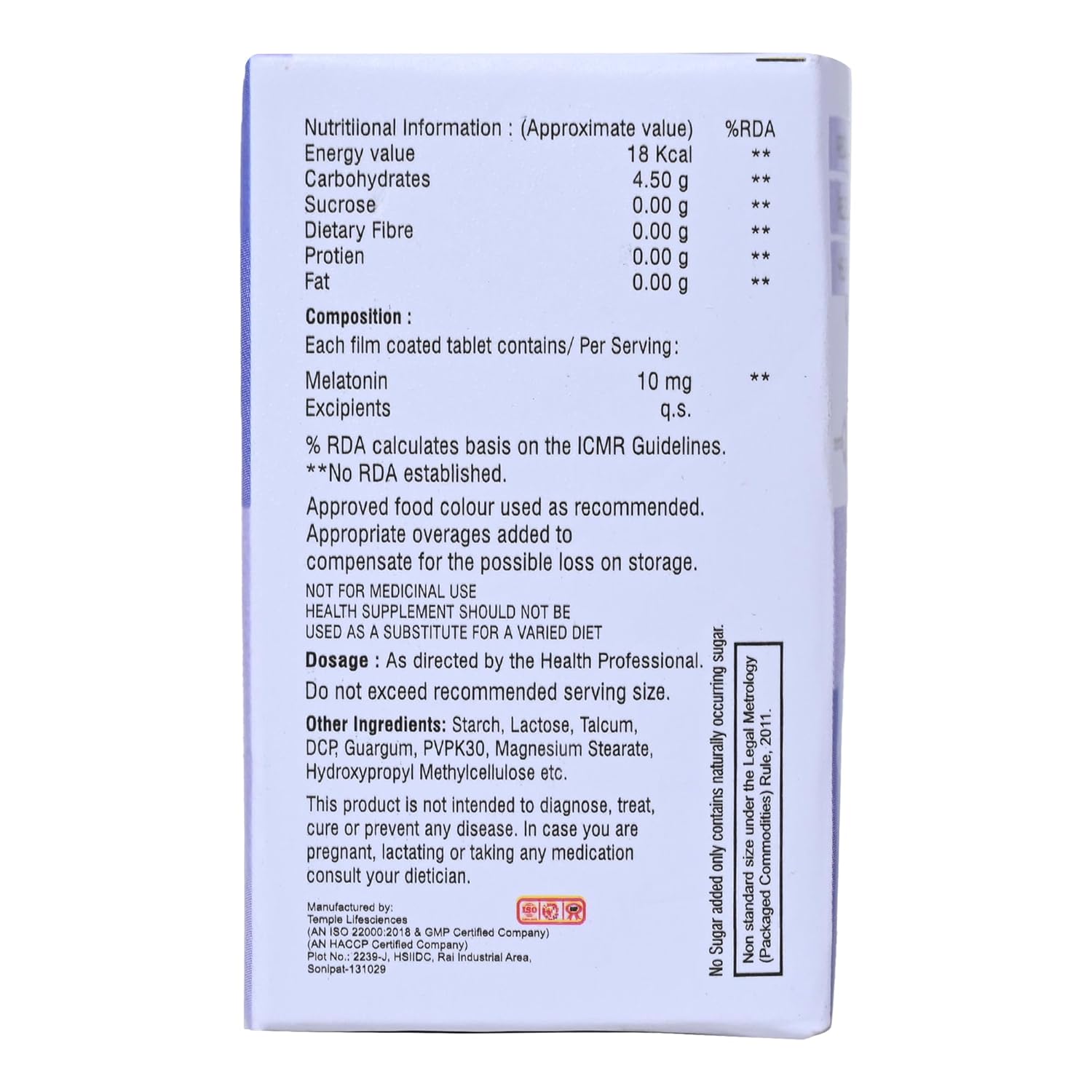 Physiovits SLP EZ Regulates Sleep - Melatonin-10mg