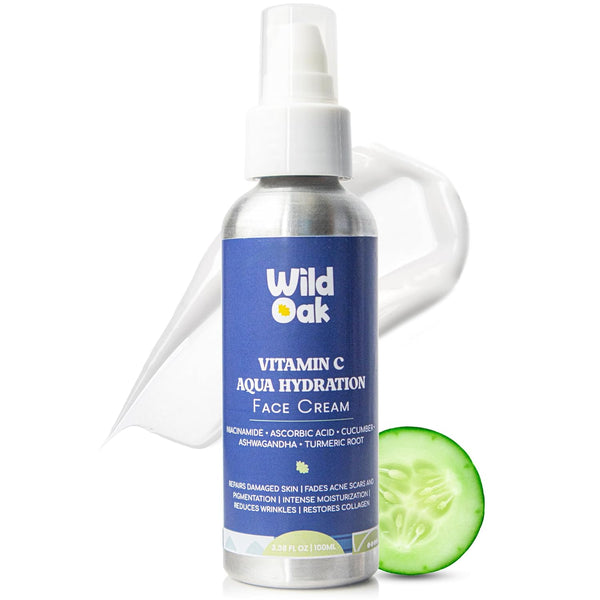 WildOak 5% Vitamin C & Niacinamide Super Brightening Face Moisturizer | 100ml Bottle | Ashwagandha | Acne Scars & Hyperpigmentation | Repairs Damaged Skin | Reduces Skin Dullness | For All Skin Types