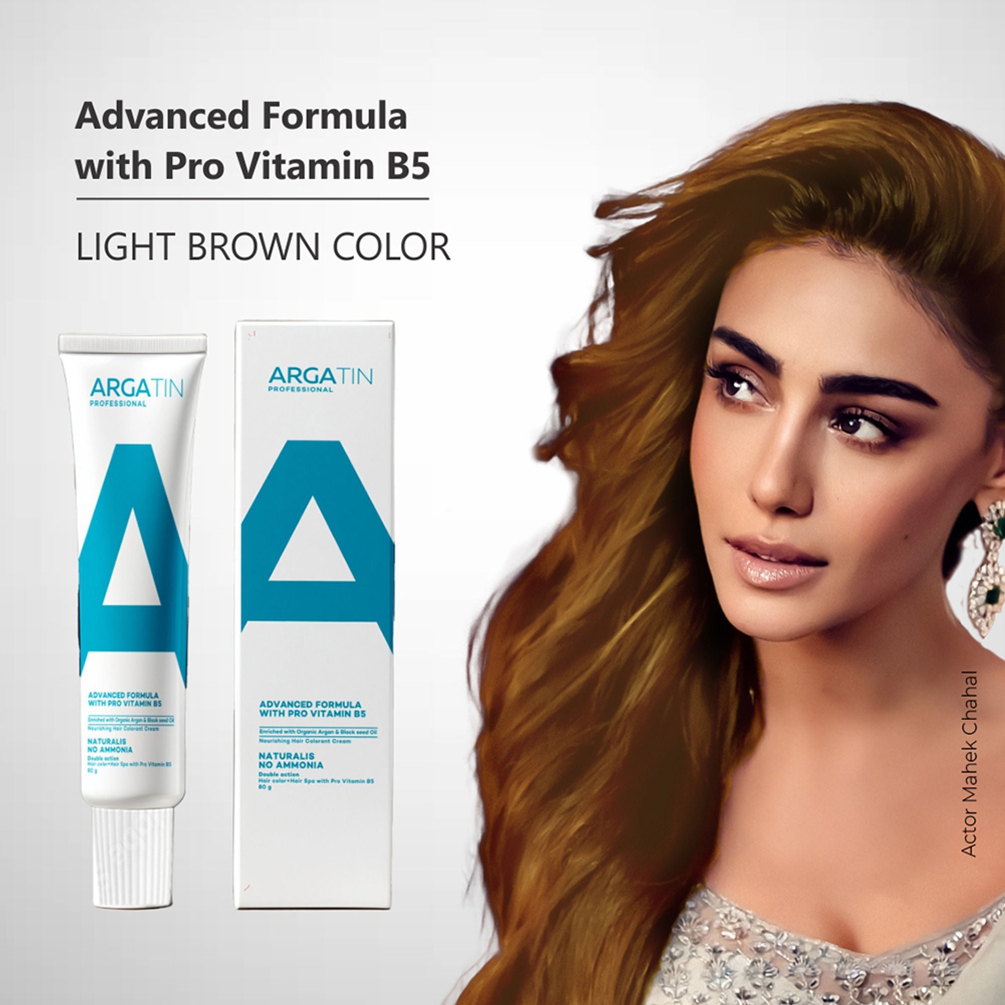 Argatin Naturalis Hair Color Cream With Black Seed Oil & Argan Oil - 5 Light Brown