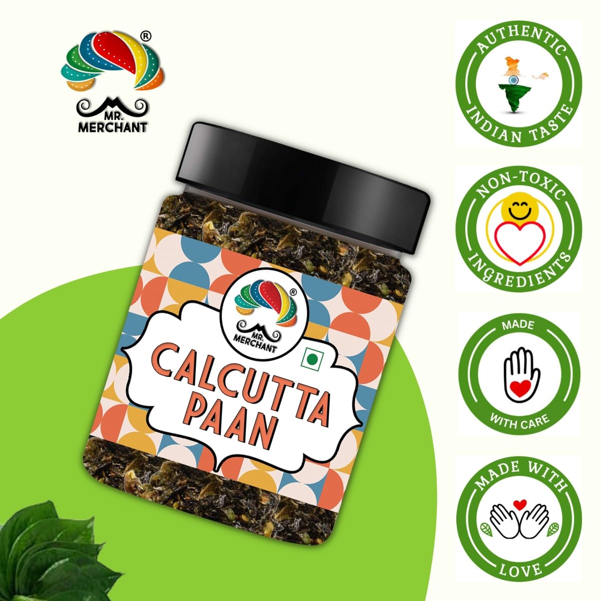 Mr. Merchant Calcutta Meetha Paan Mukhwas, [Mouth Freshener, Digestive, After-Meal Snack] [Jar Pack], 300g