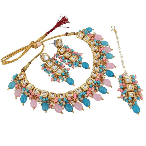 Tehzeeb Creation  Back Meenakari 18k Gold Plated Red Color Square Shape Earring Combo Jewellery Set Uncut Kundan Big Faux Kundan Dibbi Kundan Choker Necklace Set for Girl's & Women THZ456