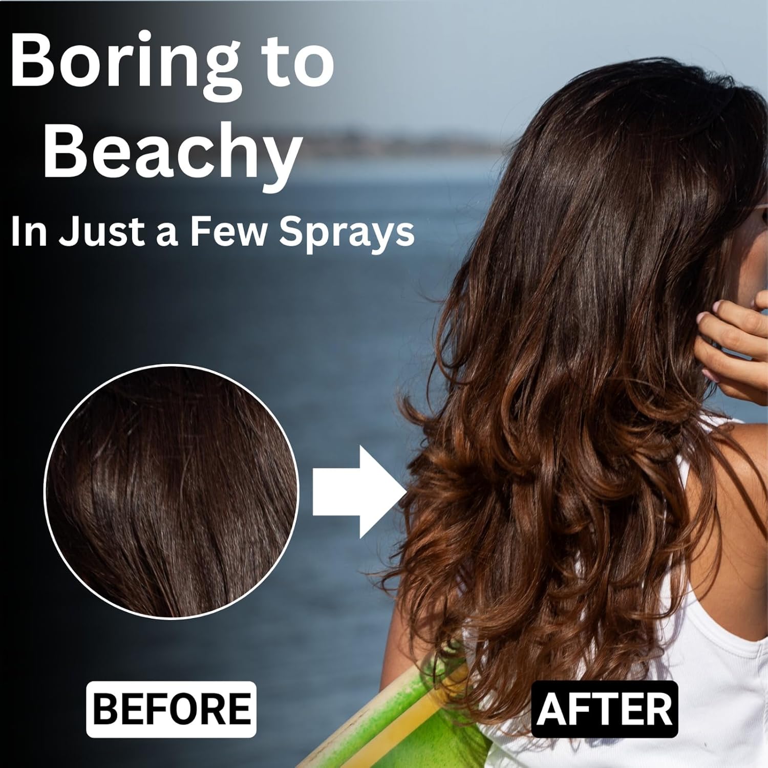 Samisha Sea Salt Spray For Hair Volume, Texture, Smooth Hair & Hair Styling