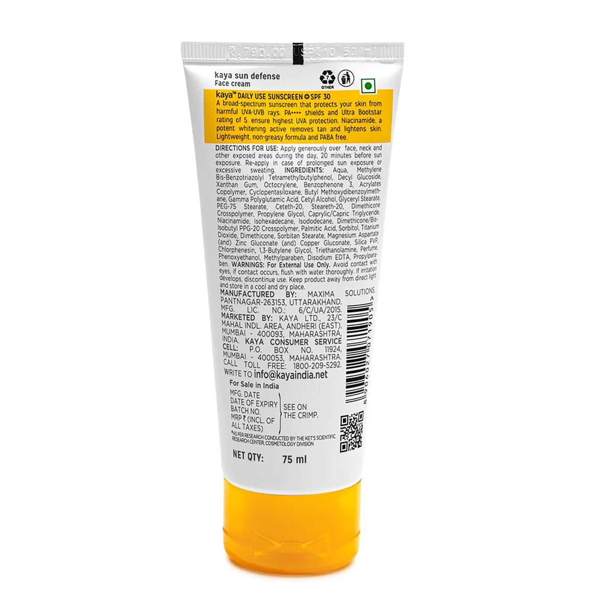 Kaya Daily Moisturising Sunscreen SPF 30