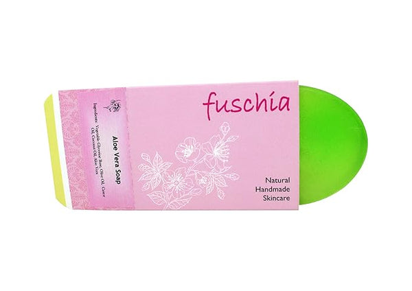 Fuschia Natural Handmade Herbal Soap, Aloe Vera