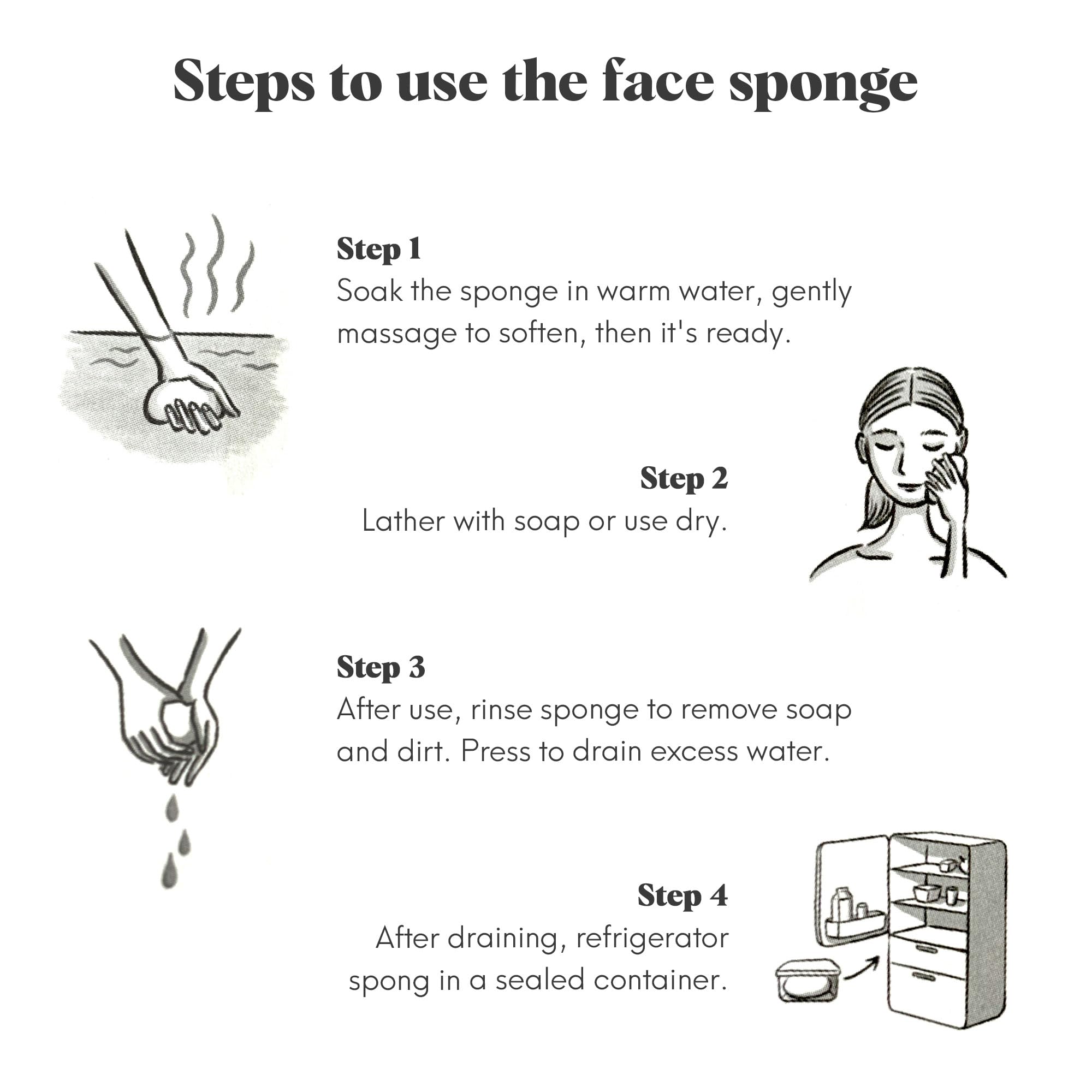 ILEM JAPAN Natural Konjac Sponge Face (White)