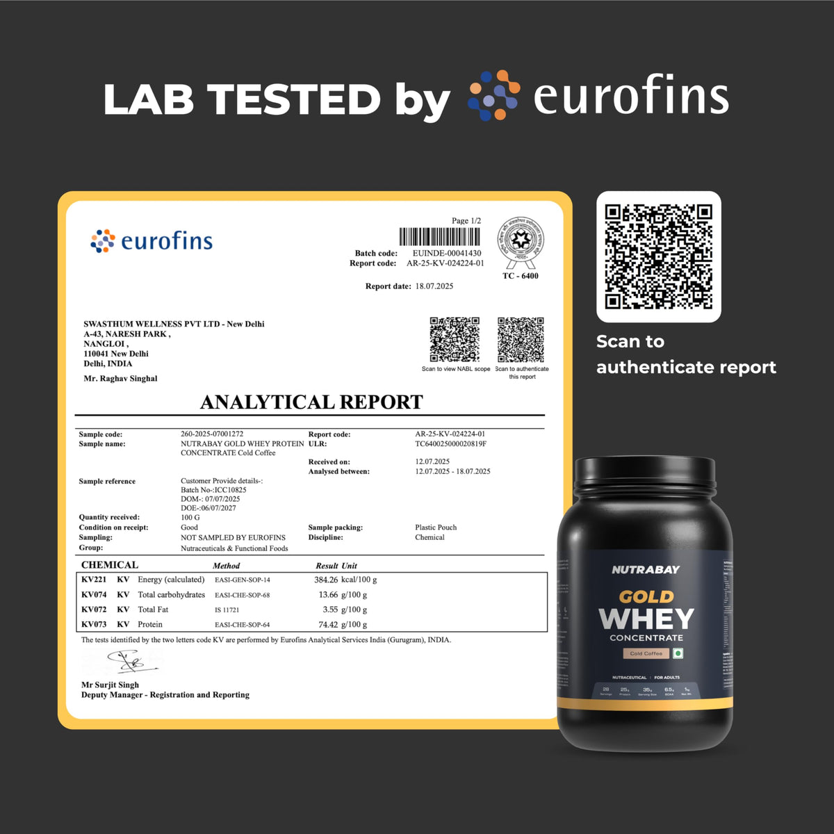 Nutrabay Gold Whey Protein Concentrate - Cold Coffee
