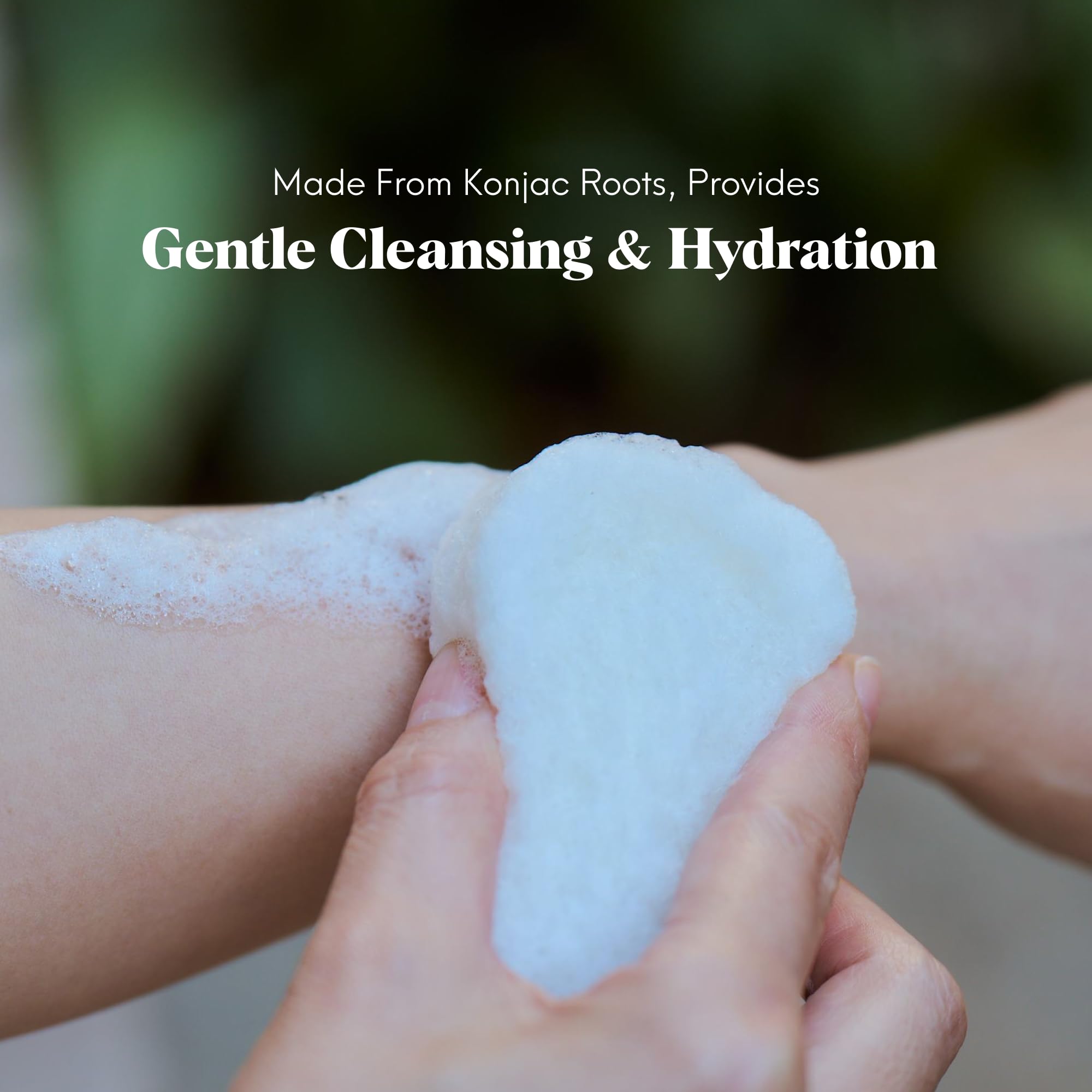 ILEM JAPAN Natural Konjac Body Sponge - Soft White Sponge