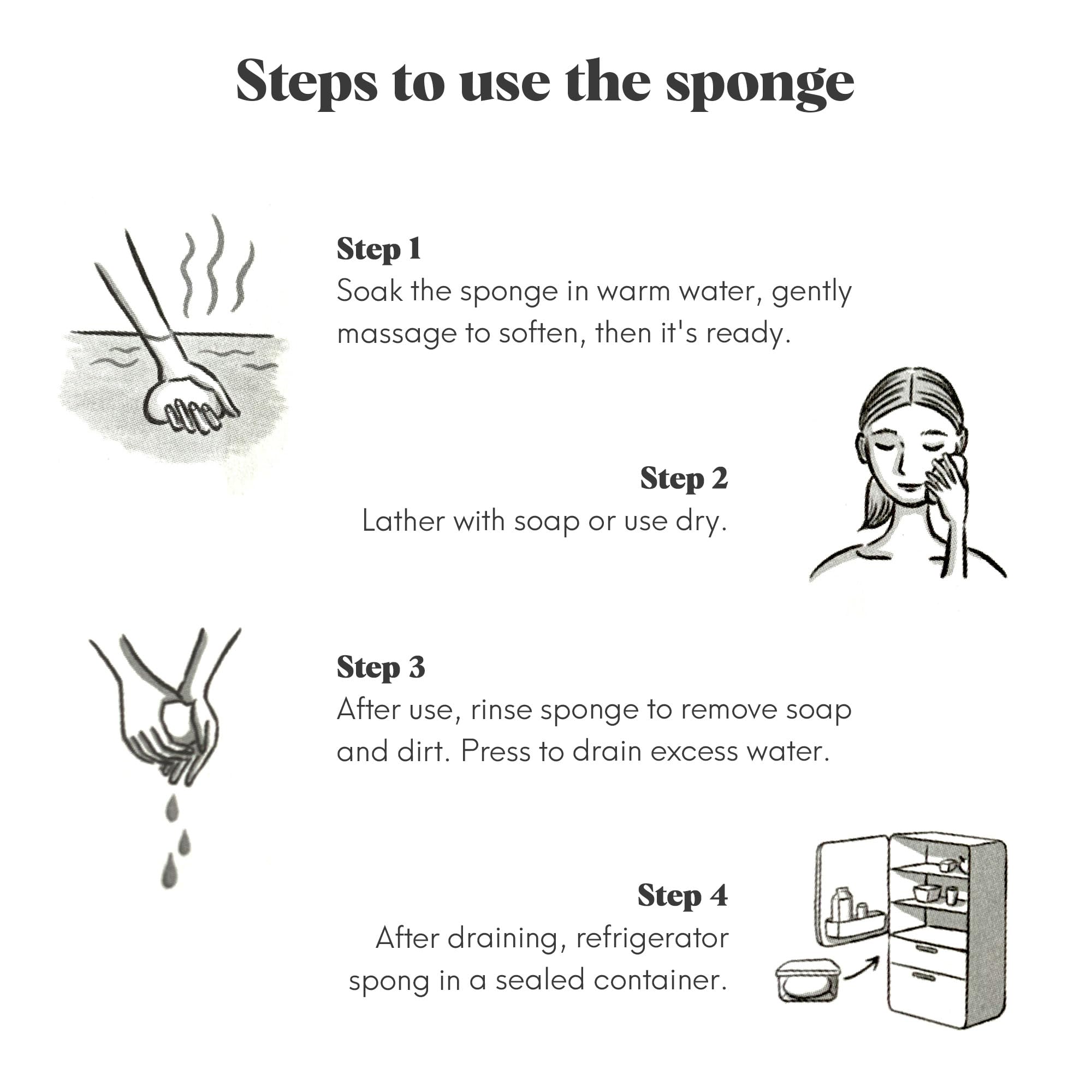 ILEM JAPAN Natural Konjac Body Sponge - Soft White Sponge
