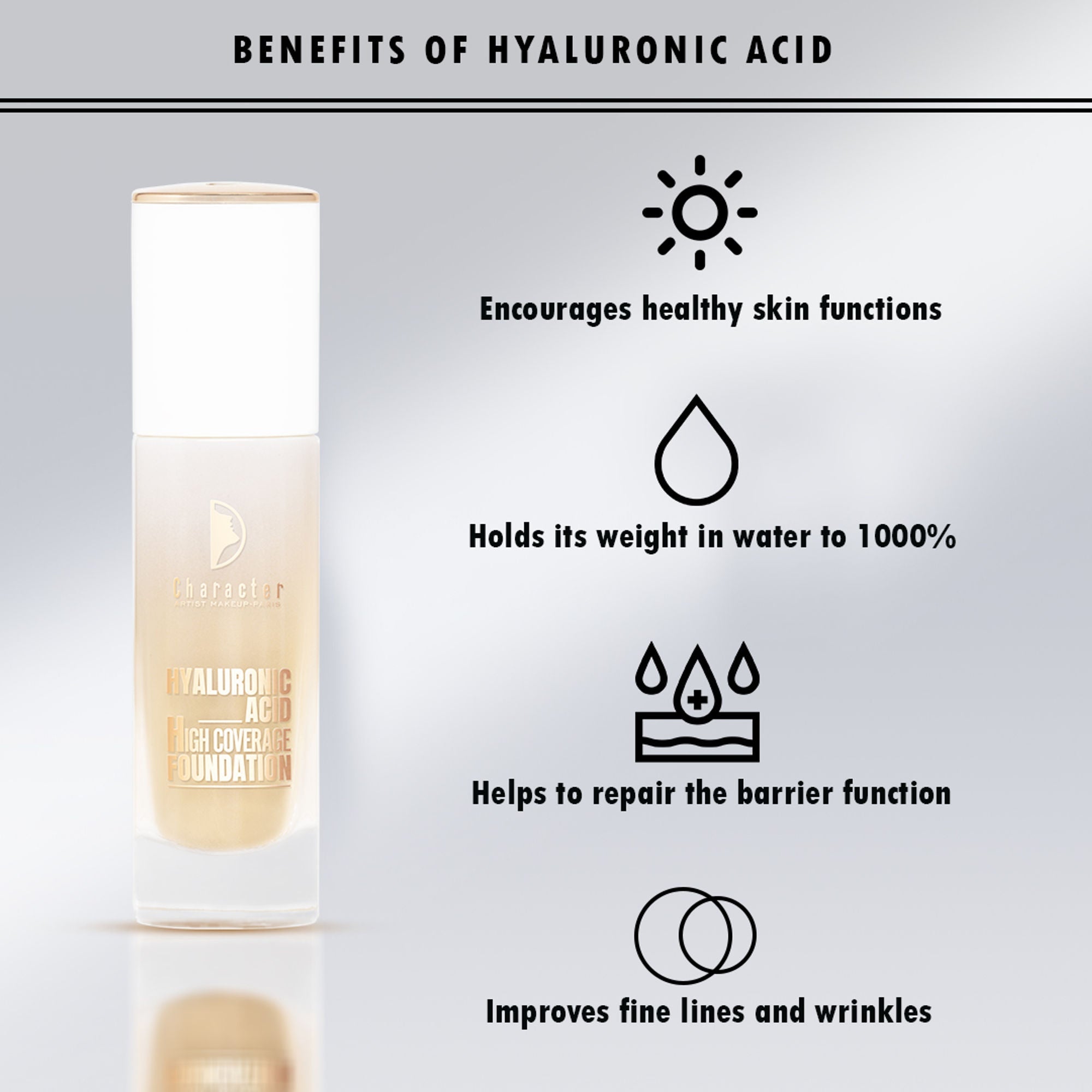 Character Hyaluronic Acid High Coverage Foundation - Bamboo 004