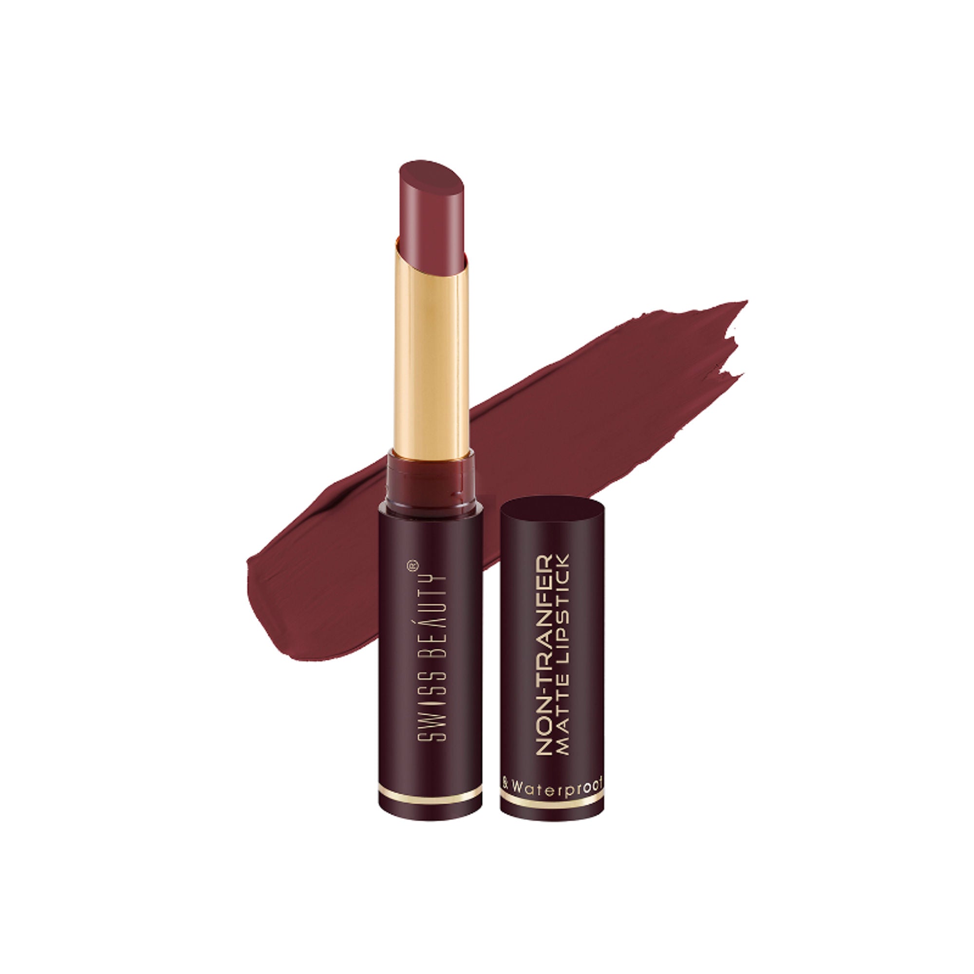 Swiss Beauty Non-Transfer Matte Lipstick - 22 Brandy Harrington