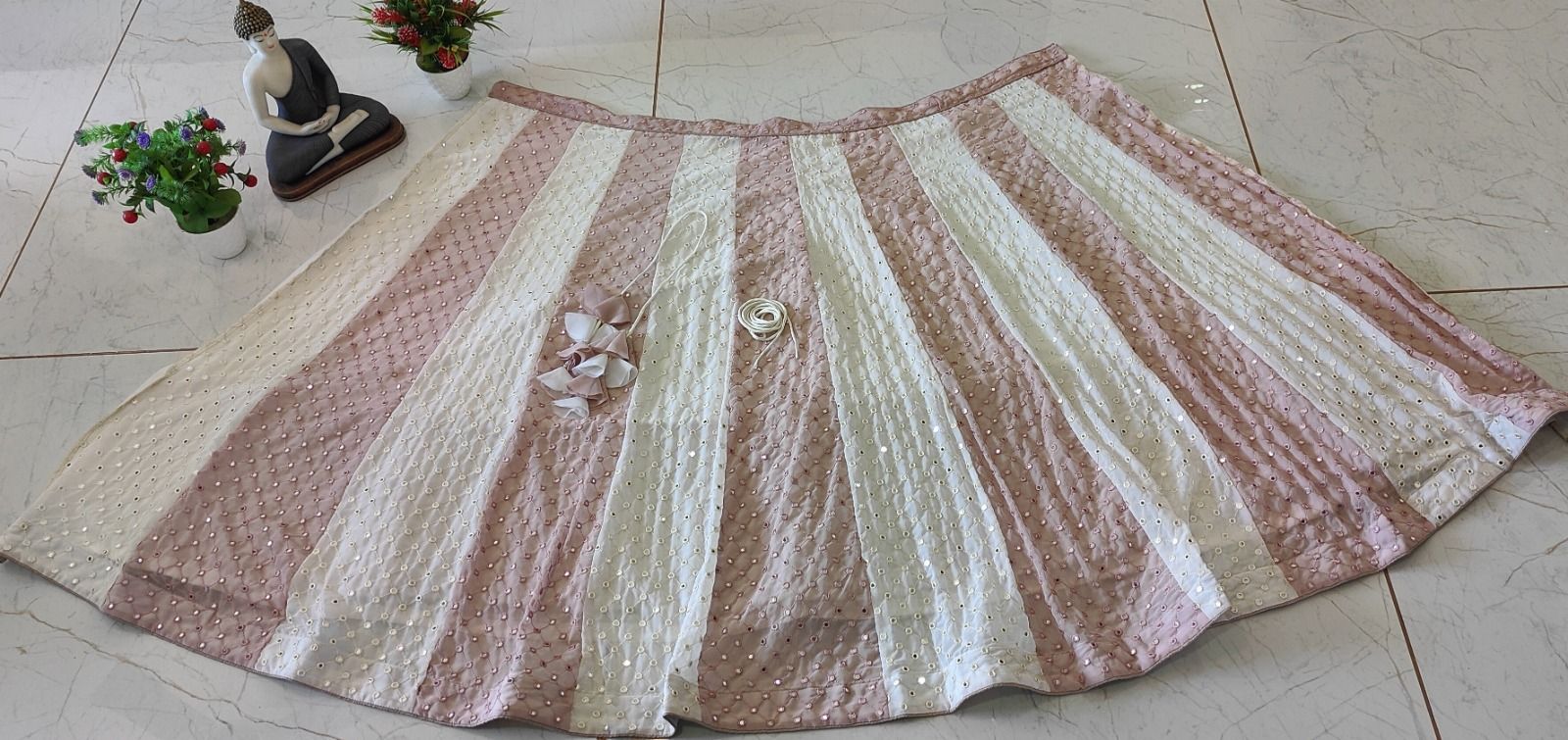 Aastha fashion multi faux georgette lehanga blouse fabric embroidery work