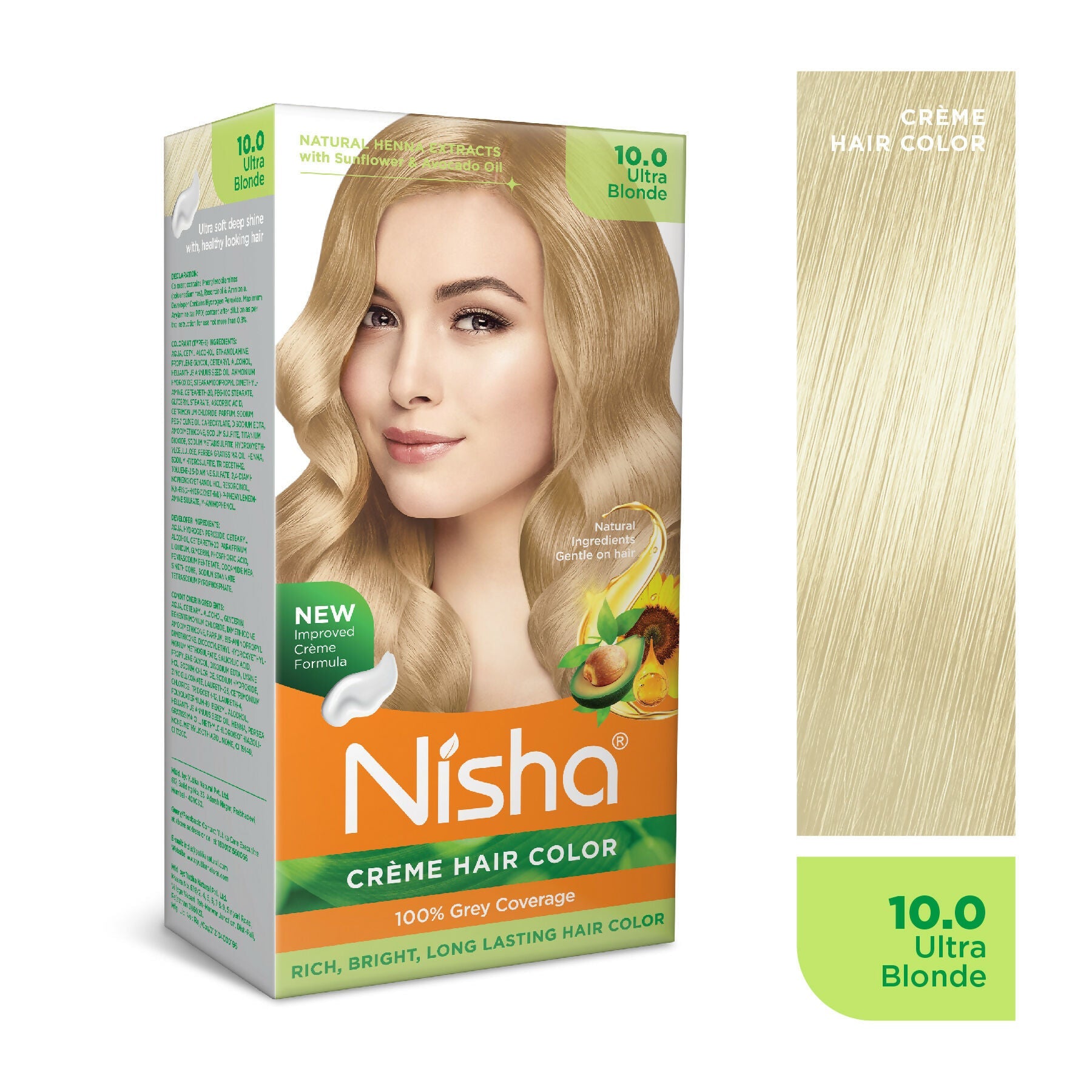 Nisha Creme Hair Color for Women - Ultra Blonde