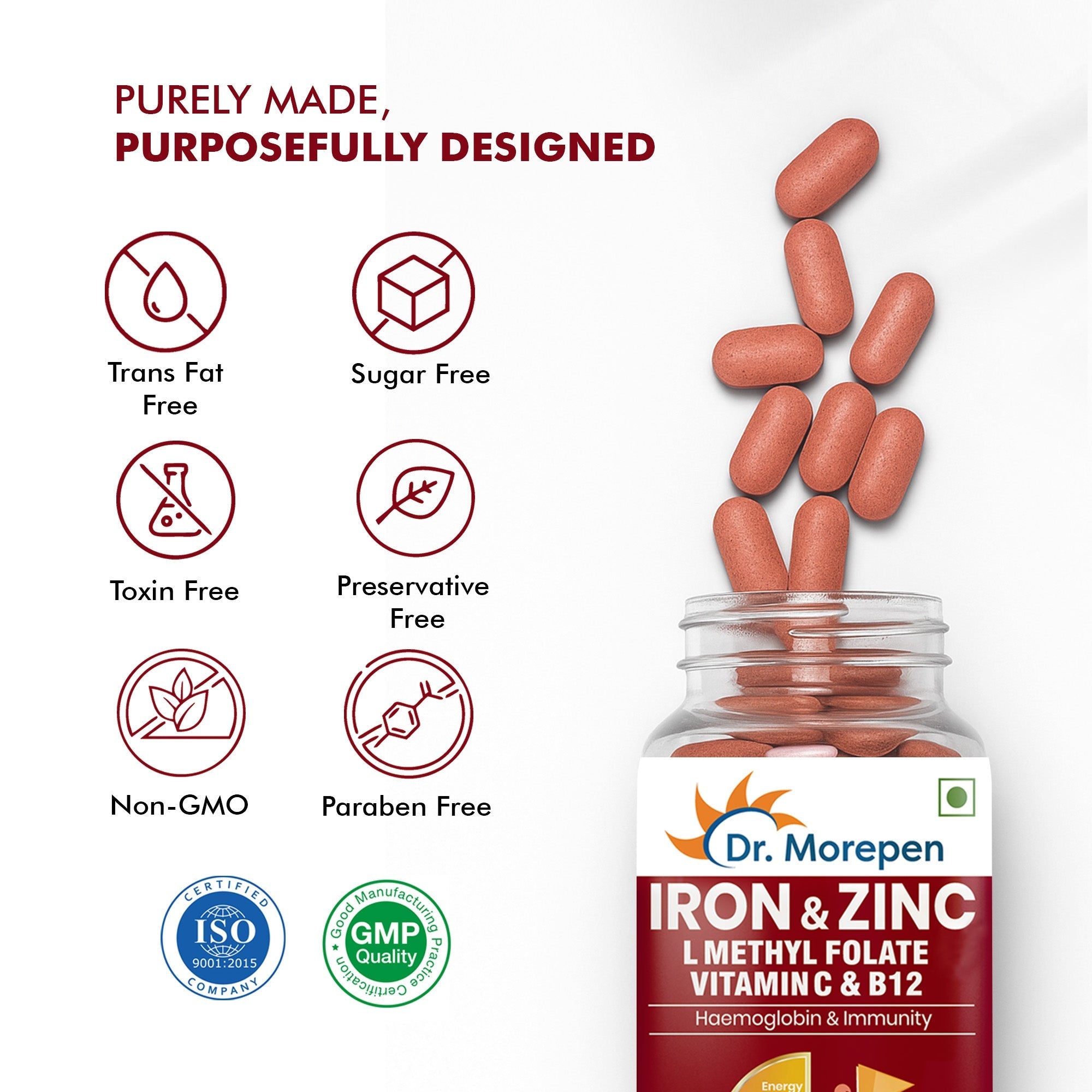 Dr Morpen Iron & Zinc Tablets
