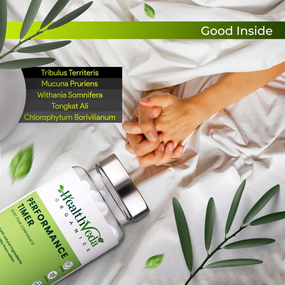 Health Veda Organics Performance Timer Veg Capsules For Men
