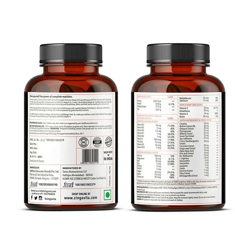 Zingavita Multivitamins Tablets for Women