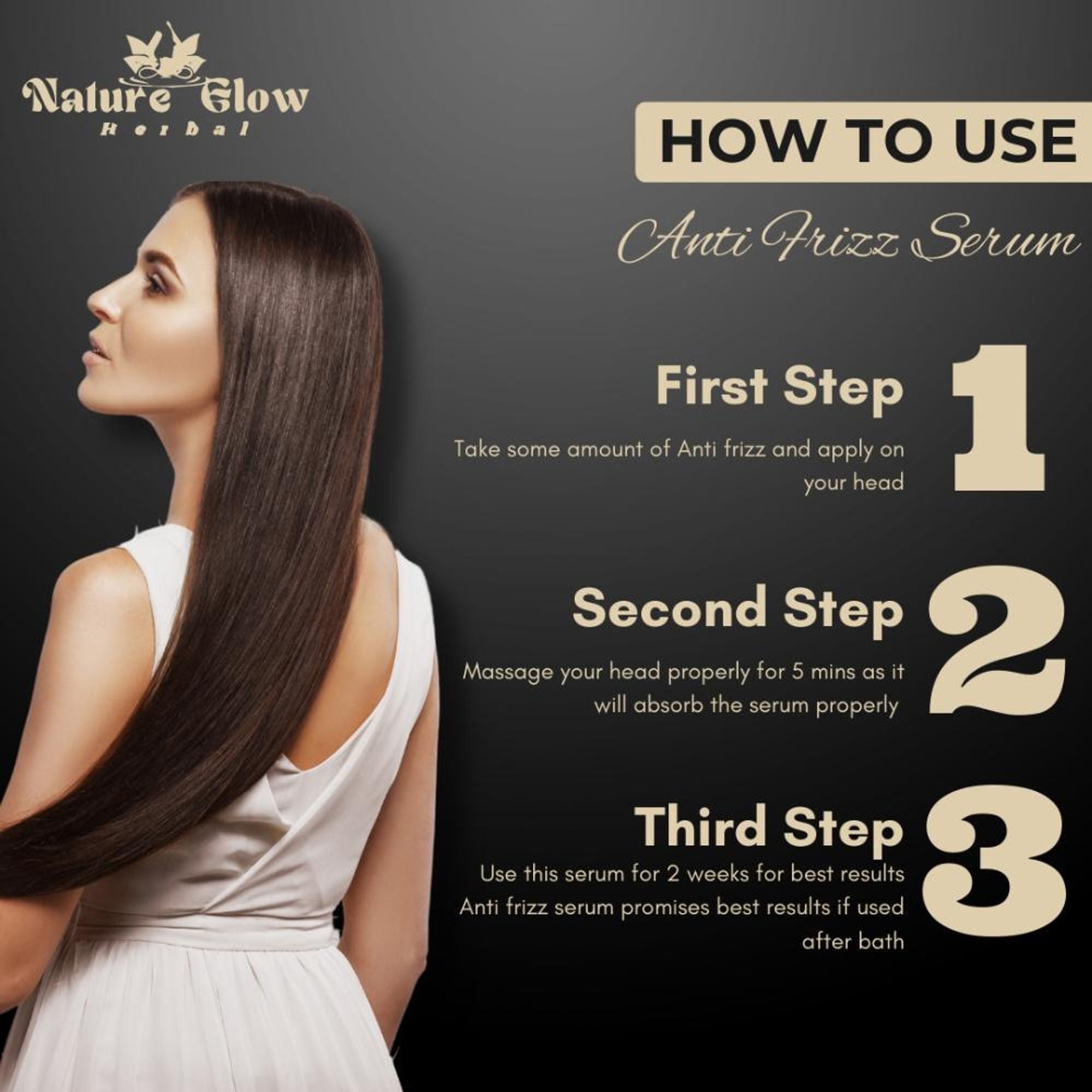 Nature Glow Herbal Anti Frizz Hair Serum