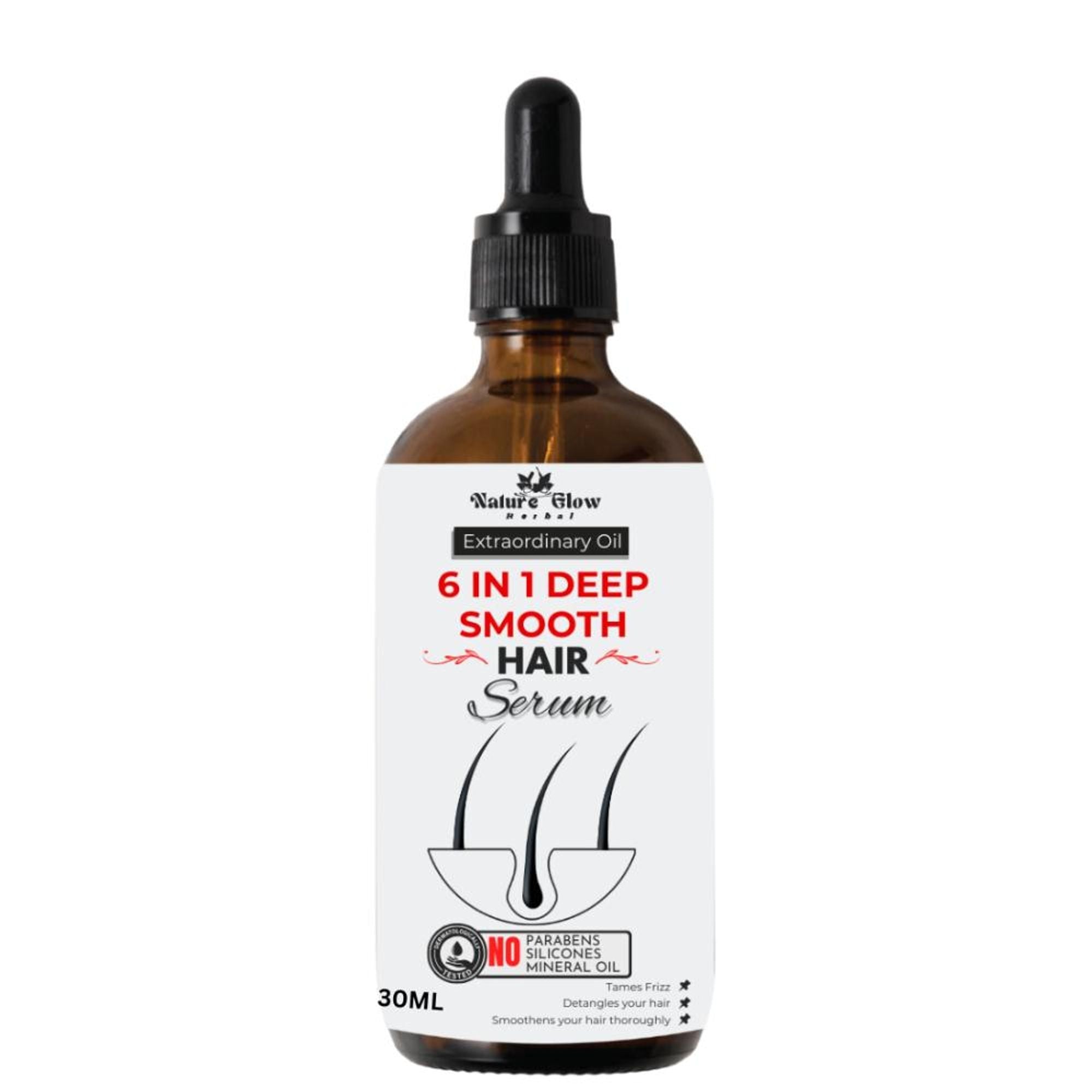 Nature Glow Herbal 6-In-1 Deep Smooth Hair Serum