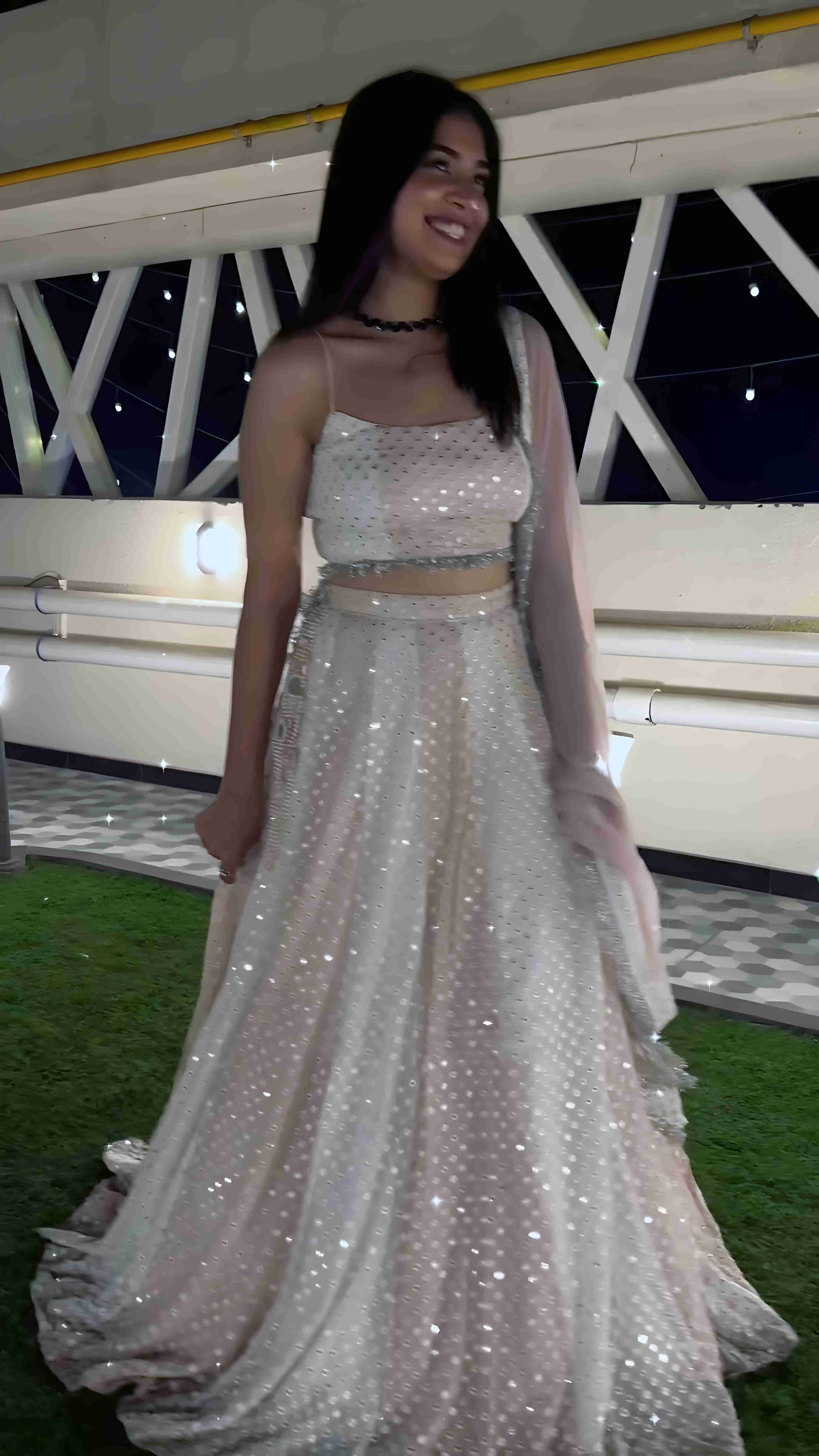 Aastha fashion multi faux georgette lehanga blouse fabric embroidery work