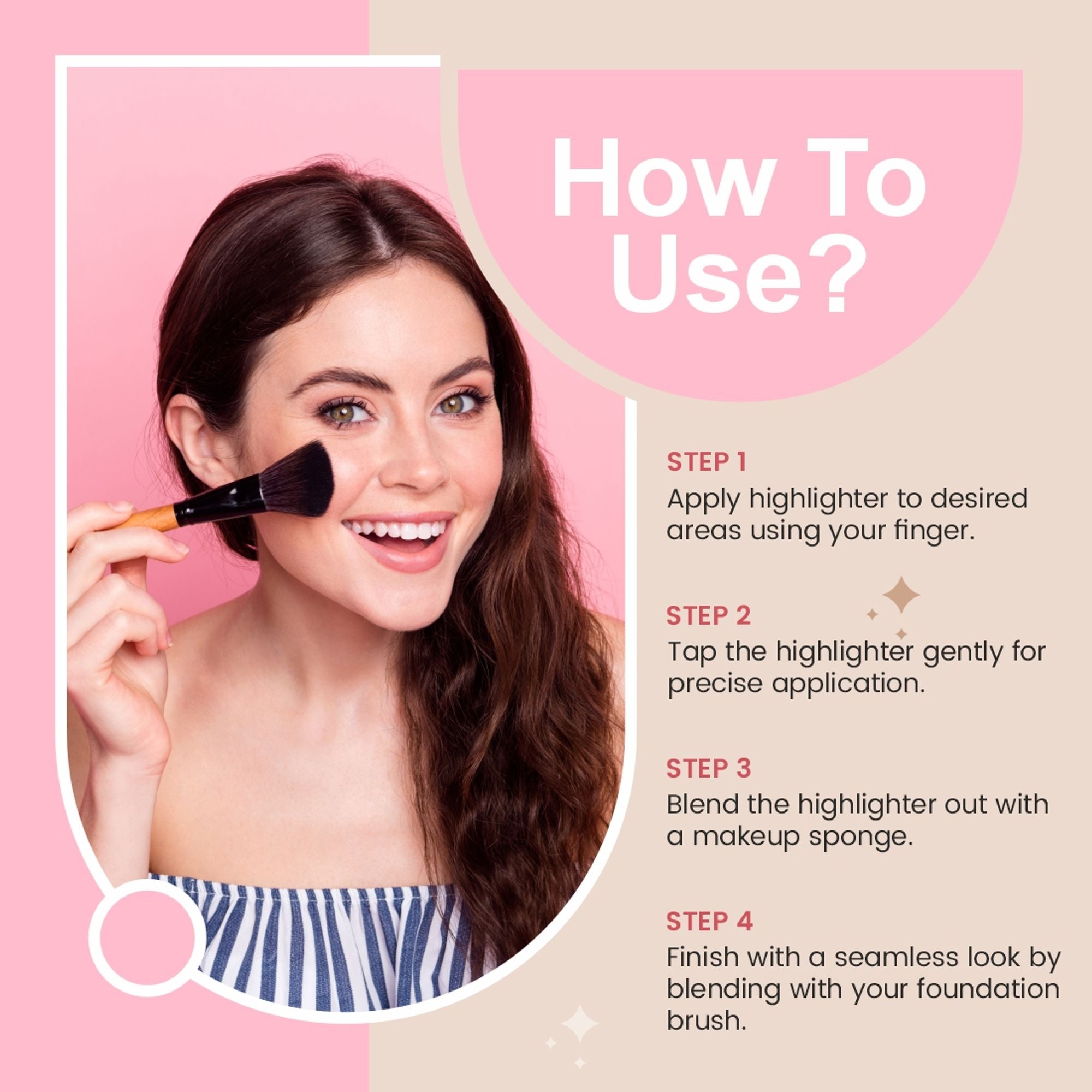 Matt Look Lumi 4 Baked Blusher & Highlighter - Fresh Glow