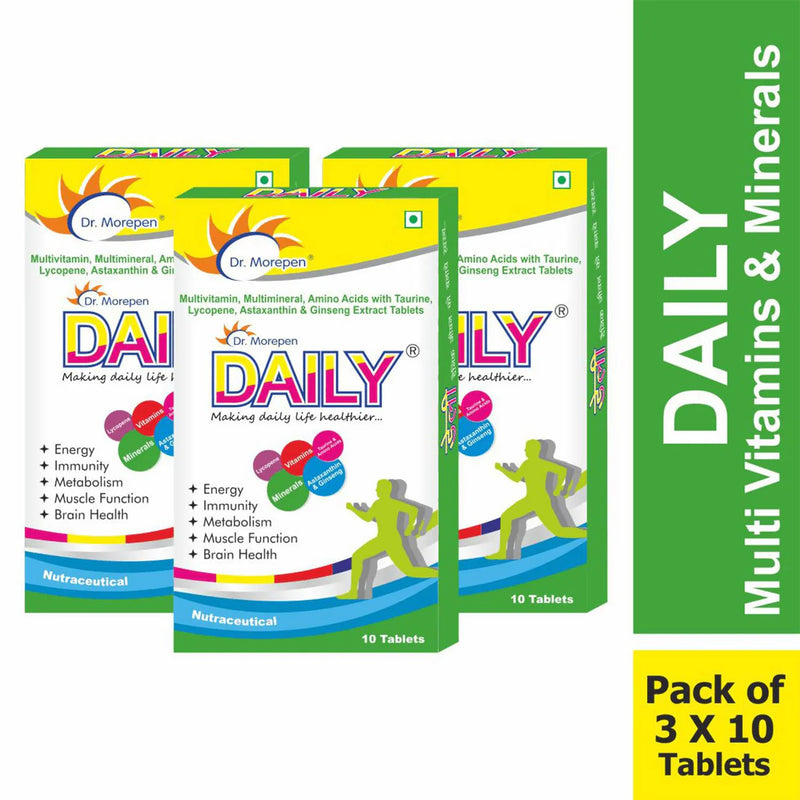 Dr. Morepen Daily Multivitamin Tablets for Women & Men, Multivitamins & Minerals Supplement