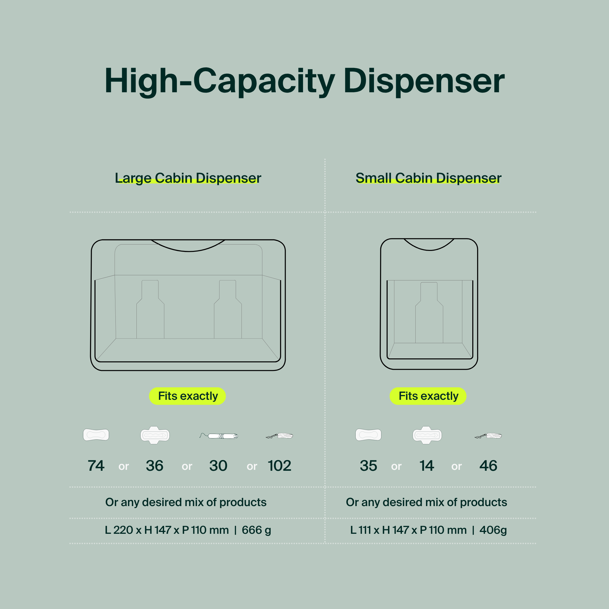 Recycled Plexiglass Cabin Dispenser - Large