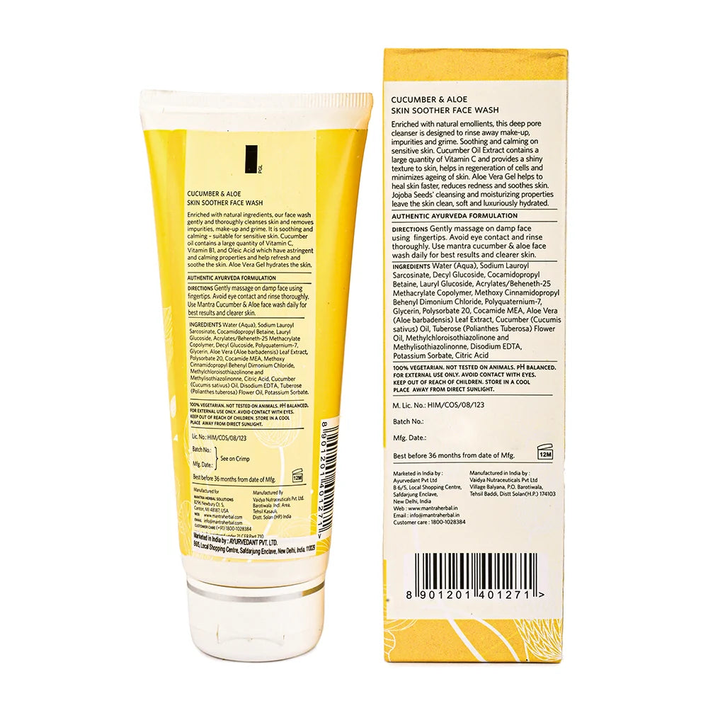 Mantra Cucumber and Aloe Skin Soother Face Wash