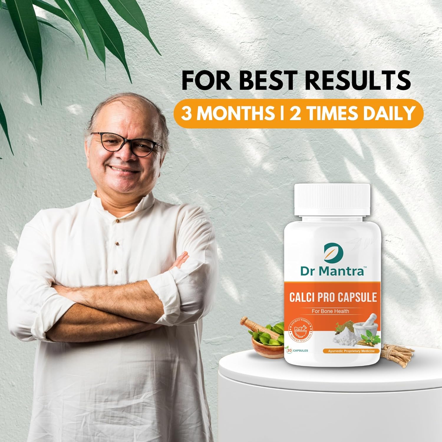 Dr Mantra Calci Pro Capsules for Calcium Deficiency in Men & Women| 30 Capsules